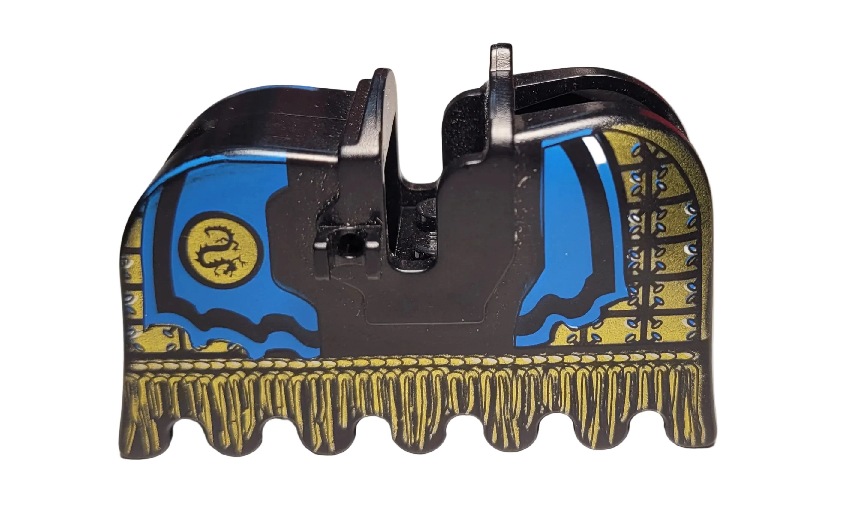 Horse Barding, Ruffled Edge with Gold and Blue Pattern, 2490px1 - Image 2
