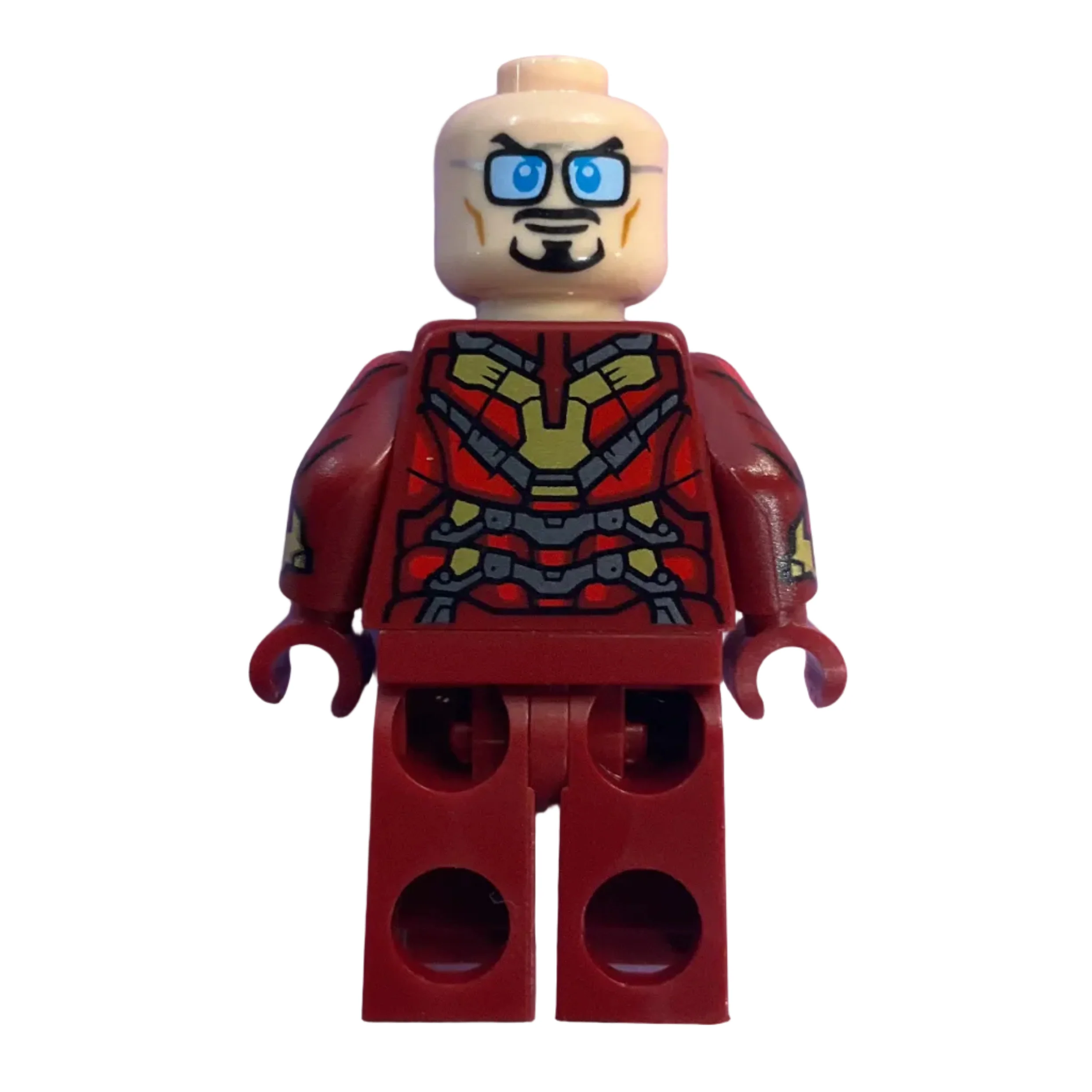 Iron Man - Mark 43 Armor, Light Nougat Head, Printed Arms, sh1103 - LEGO® Marvel Minifigure - Image 4