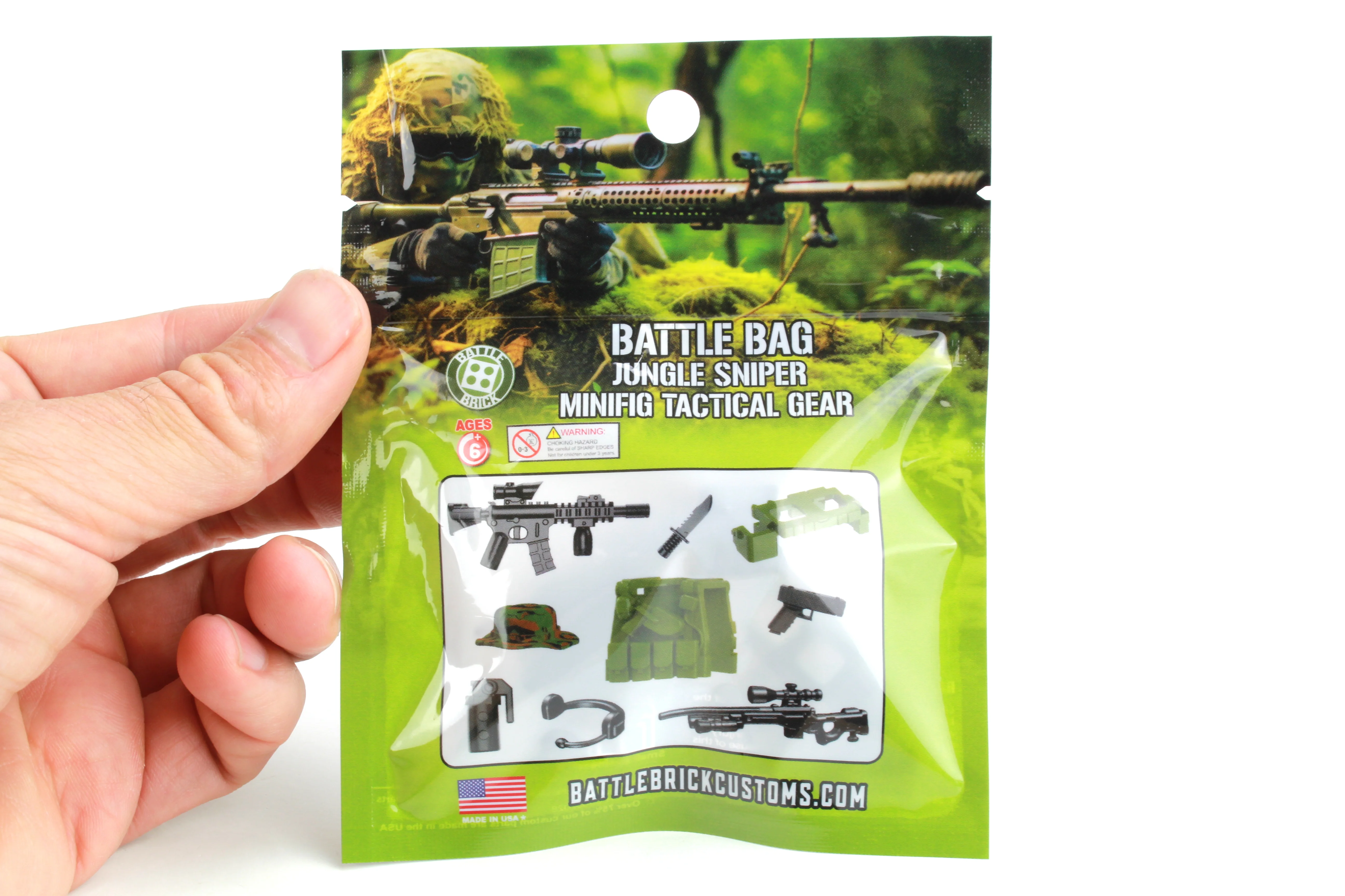 Jungle Sniper Tactical Gear Pack Custom Minifigure Toy Accessories - Image 2