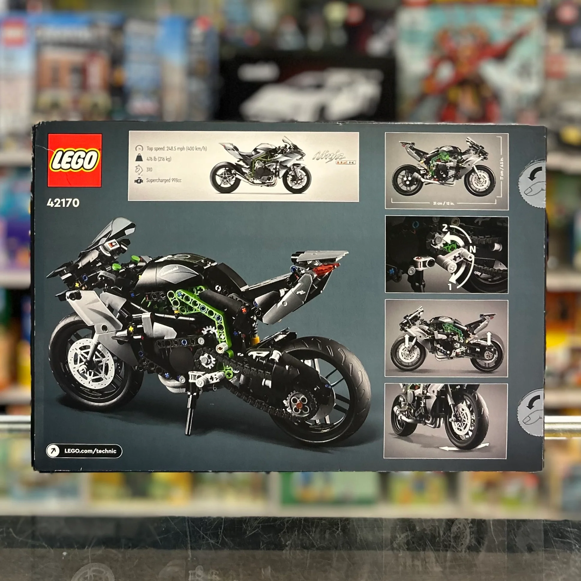 Kawasaki Ninja H2R Motorcycle, 42170 - LEGO® Technic Set - Image 2