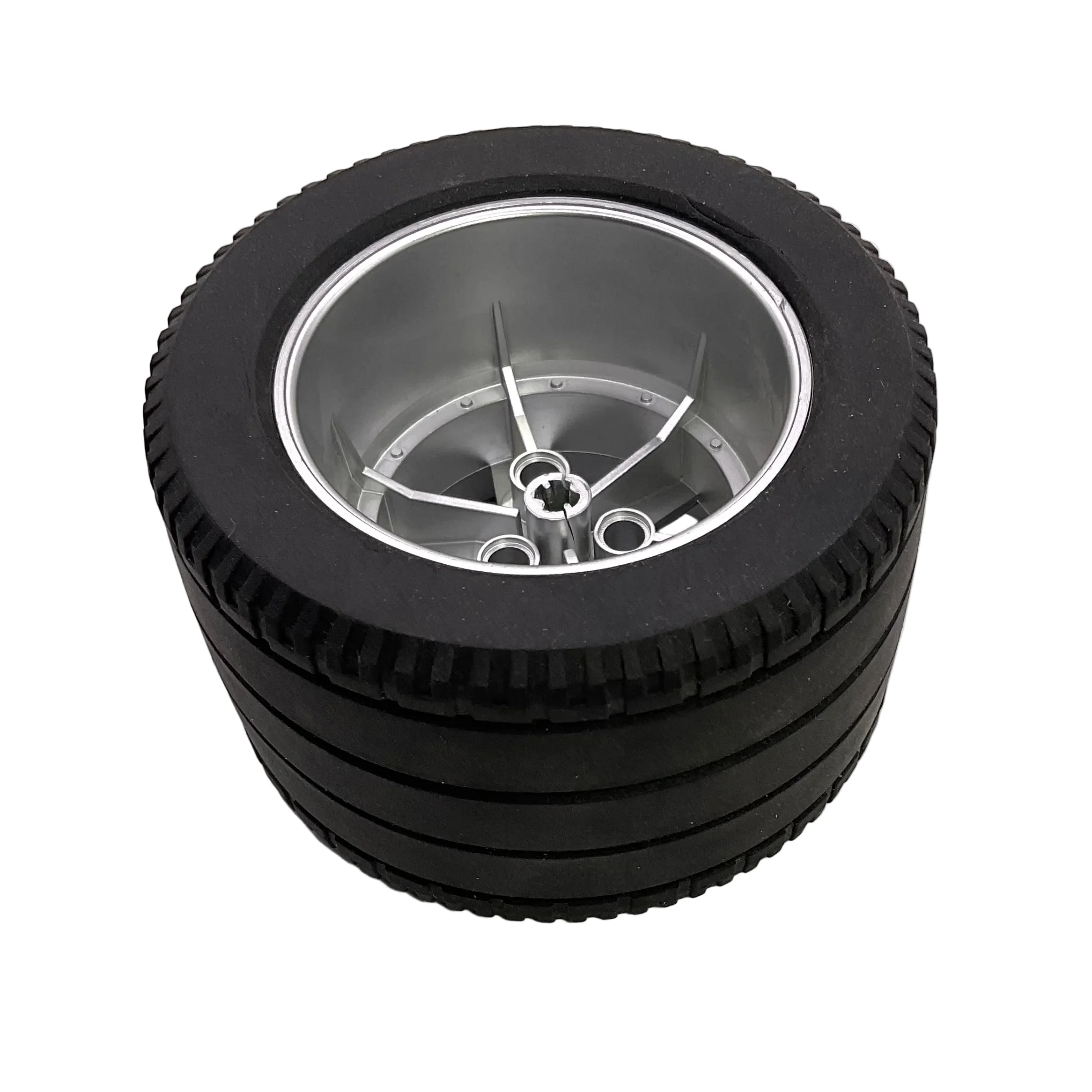 Large Wheel 62mm D. x 46mm with Black Technic Racing Tire, Part# 22969c04 - Image 2