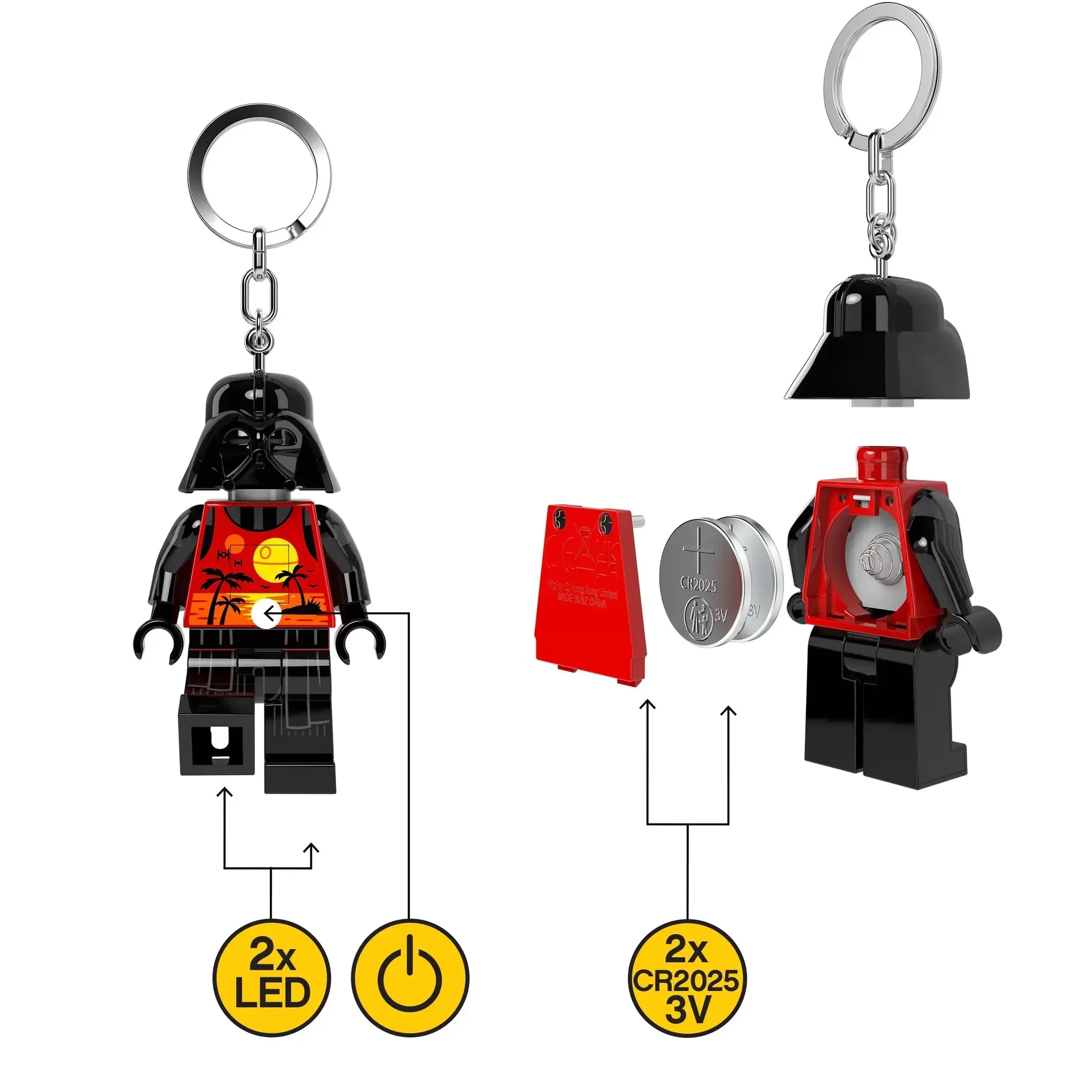 LEGO® Darth Vader Vacation Keychain LED Light 3" - Image 2
