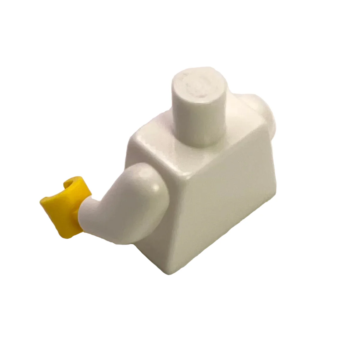 LEGO® Minifigure Torso Plain / White Arms / Yellow Hands, Part# 973c001 - Image 2