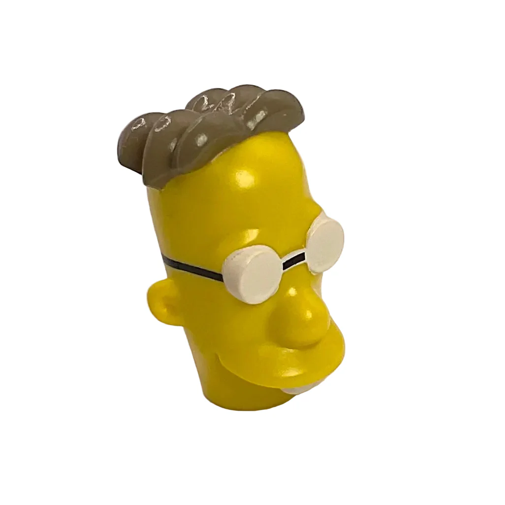 Professor Frink LEGO® Simpsons Minifigure Head Modified, Part# 19913pb01