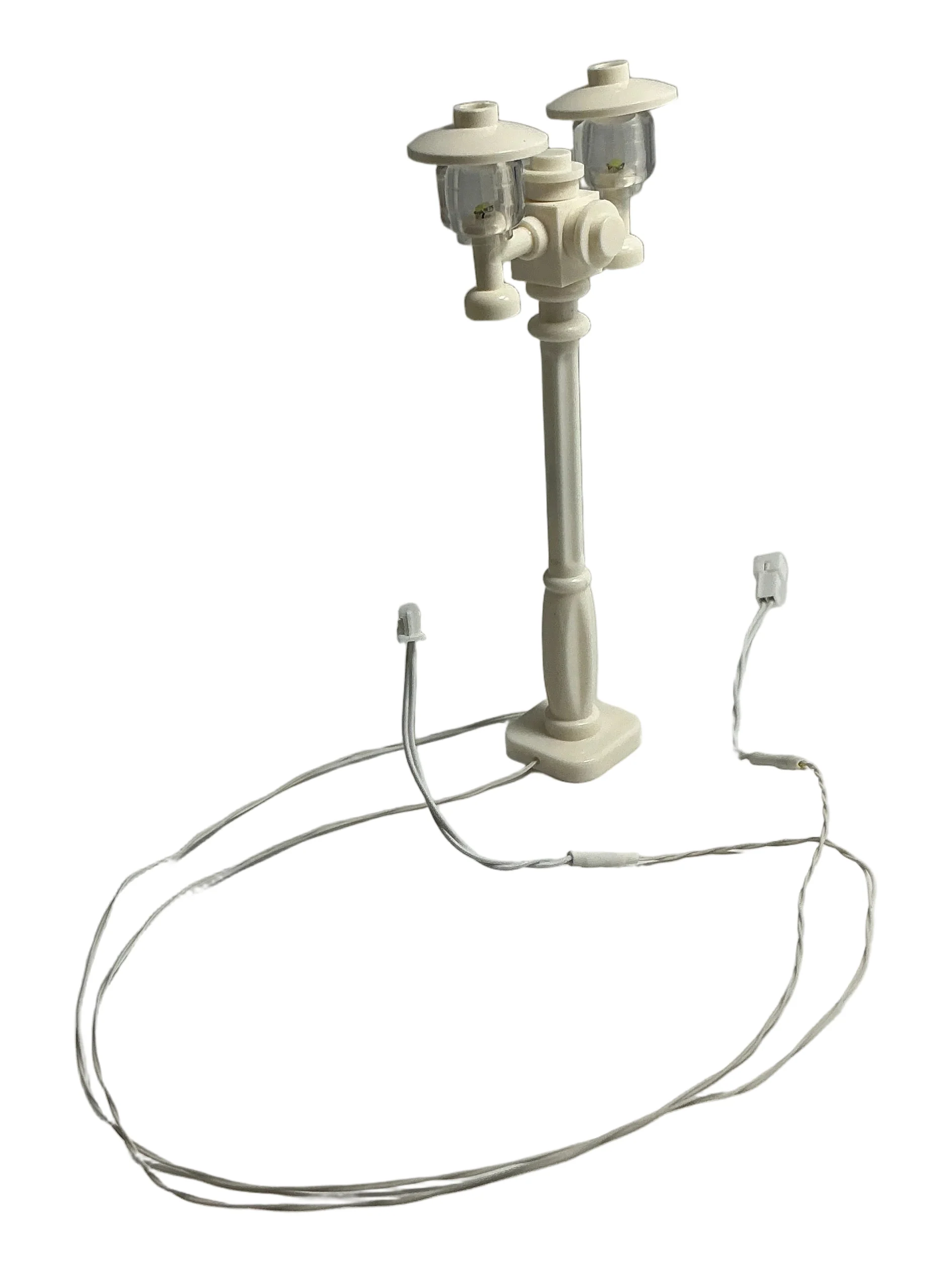 Light-Up White Double Lamp Post, DIY System, Reconnectable, ACCDH-LA - Image 3