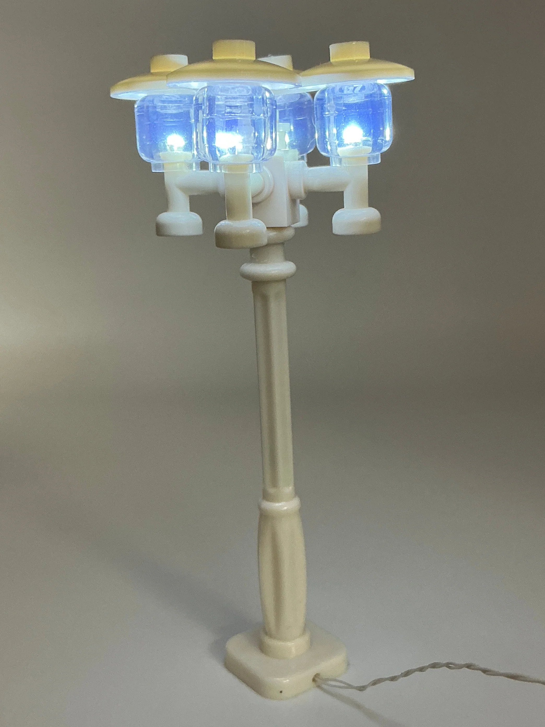 Light-Up White Quad Lamp Post, DIY System, ACCQH - Image 2
