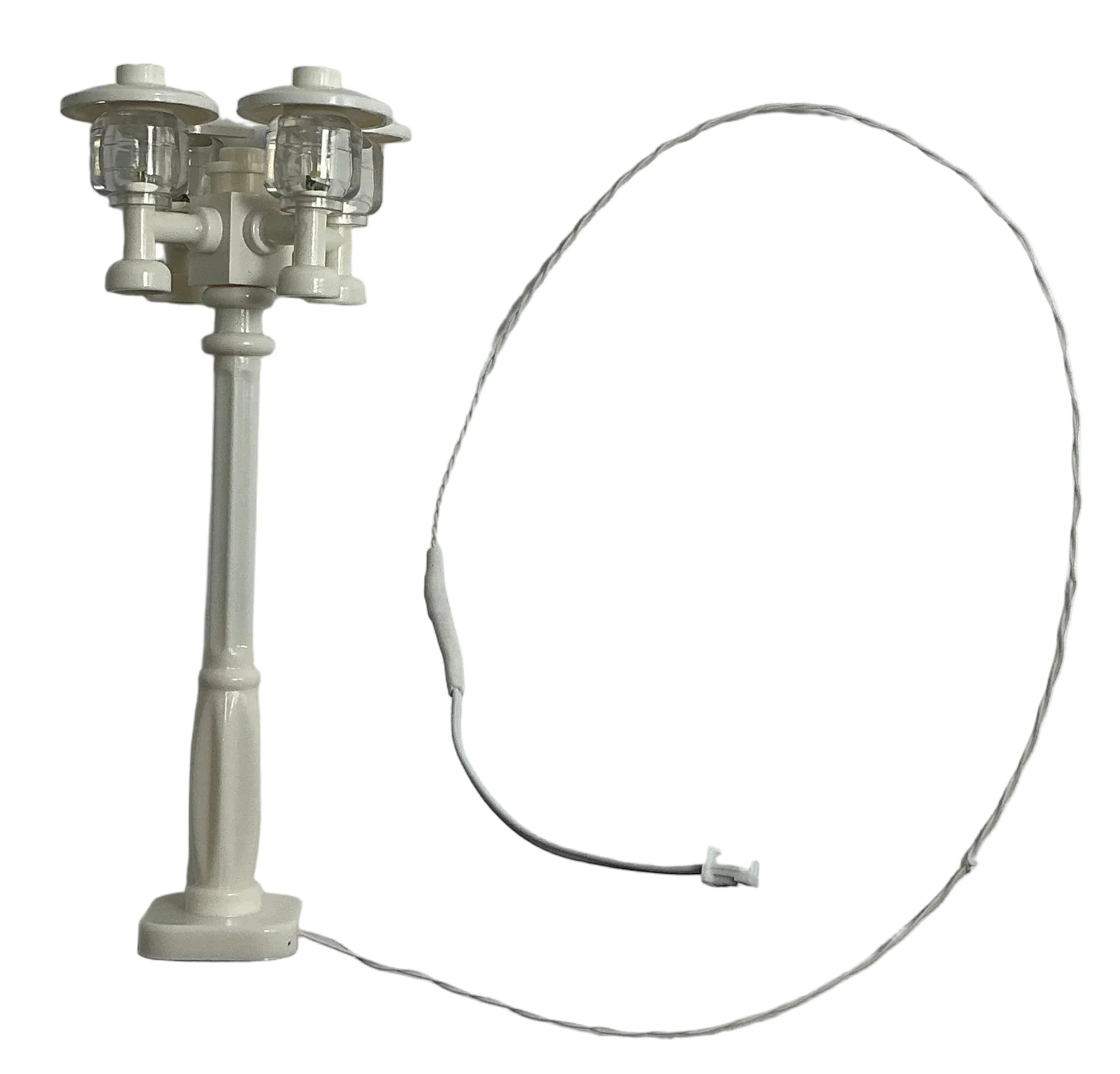 Light-Up White Quad Lamp Post, DIY System, ACCQH - Image 3