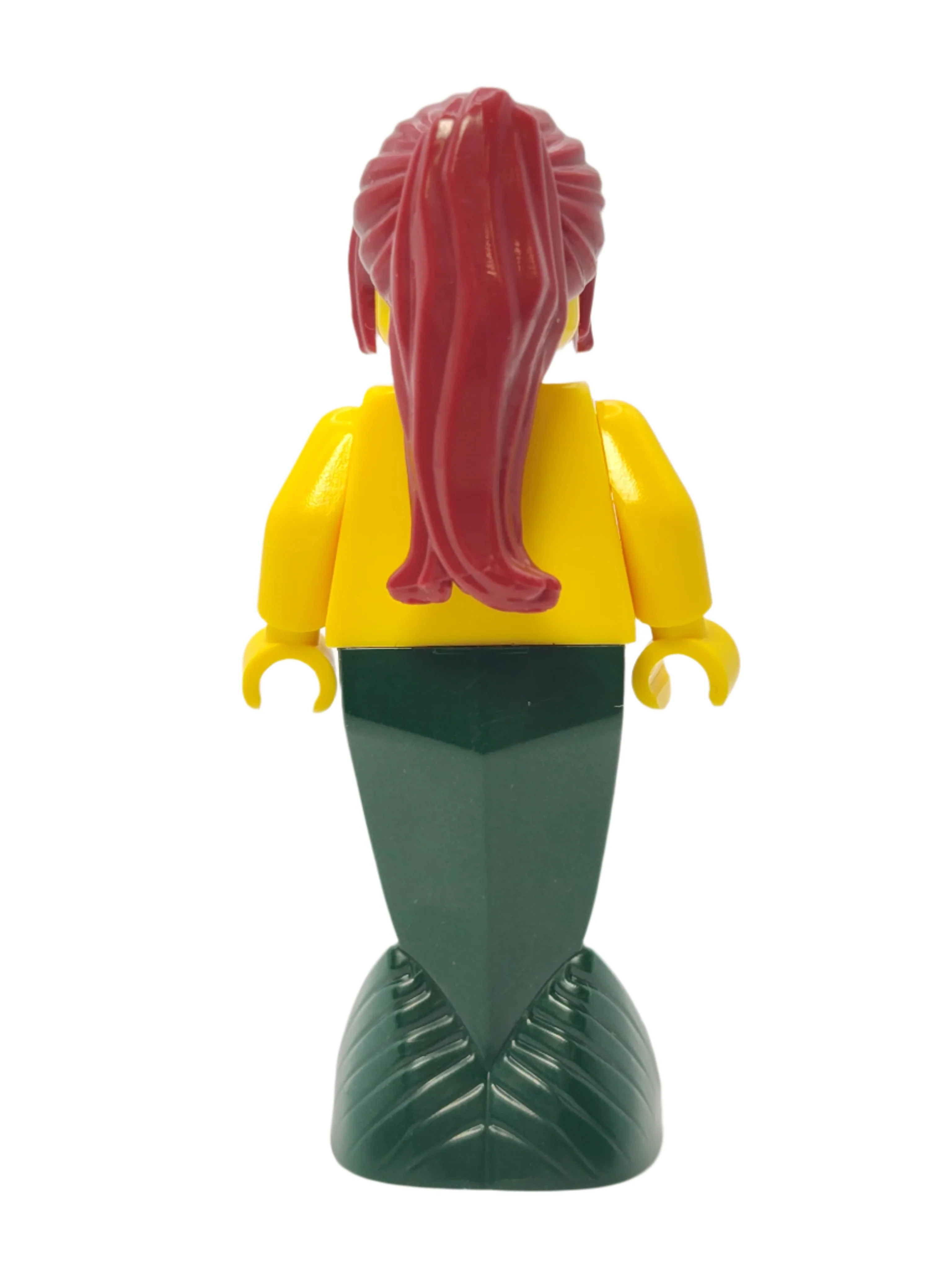 Mermaid - Dark Red Hair Ponytail Long with Side Bangs, pi139 - Image 3