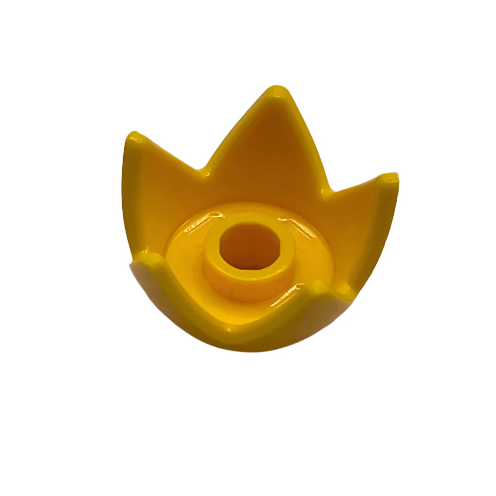 Minifigure, Headgear Crown Eggshell with 5 Points and Center Stud, Part# 39262 - Image 2