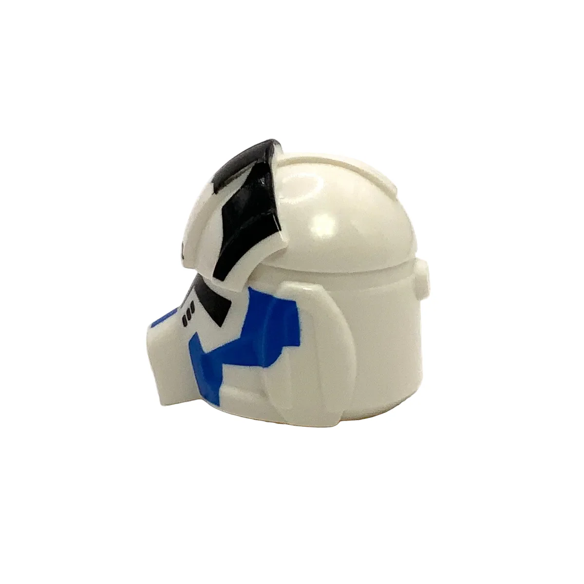 Minifigure, Headgear Helmet SW Clone Pilot with Elongated Breathing Mask and 501st Pattern, Part# 11331pb01 - Image 2