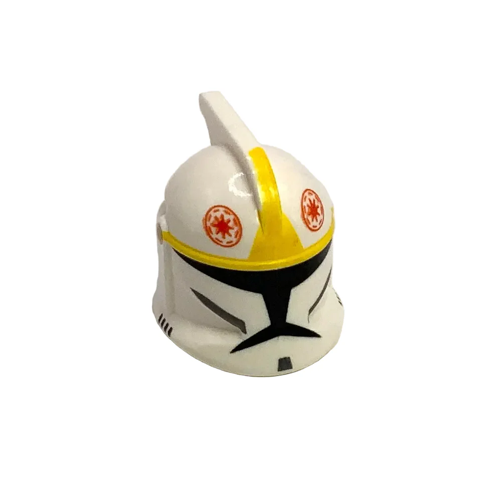 Minifigure, Headgear Helmet SW Clone Trooper with Holes, Clone Pilot Pattern, Part# 61189pb01