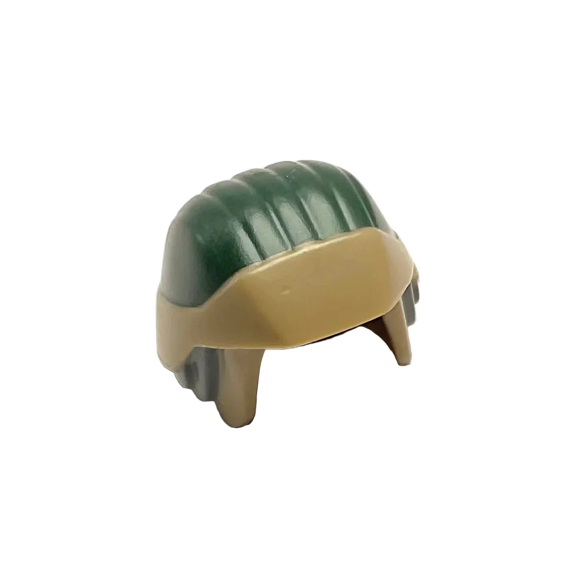 Minifigure, Headgear Helmet SW Rebel Trooper with Dark Green Top and Yellow Insignia Pattern, Part# 27135pb01 - Image 2