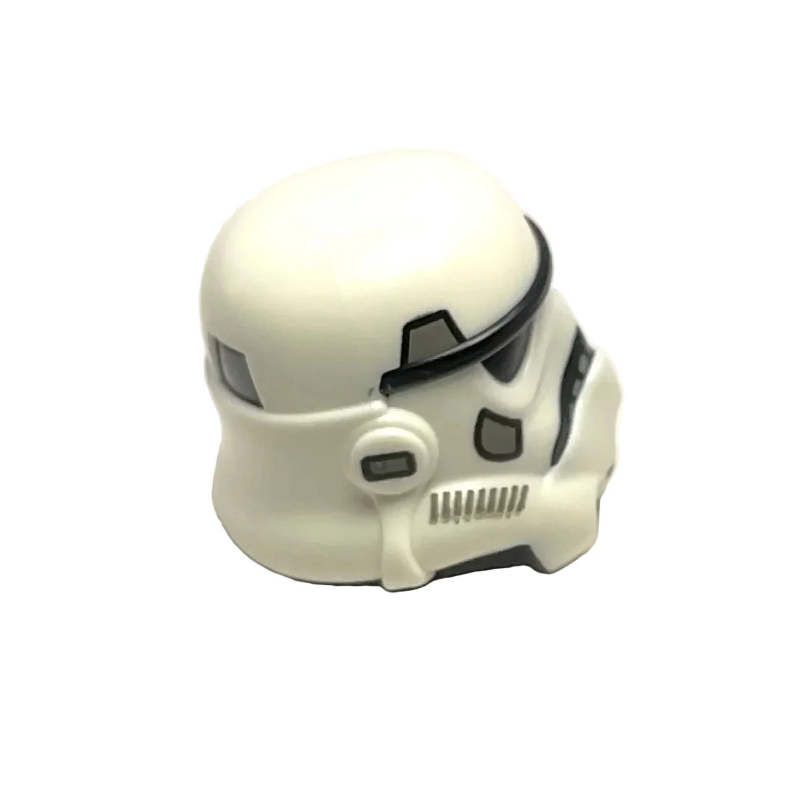 Minifigure, Headgear Helmet SW Stormtrooper Dual Molded with Dark Bluish Gray Printing on Back Pattern, Part# 42861pb02b - Image 2