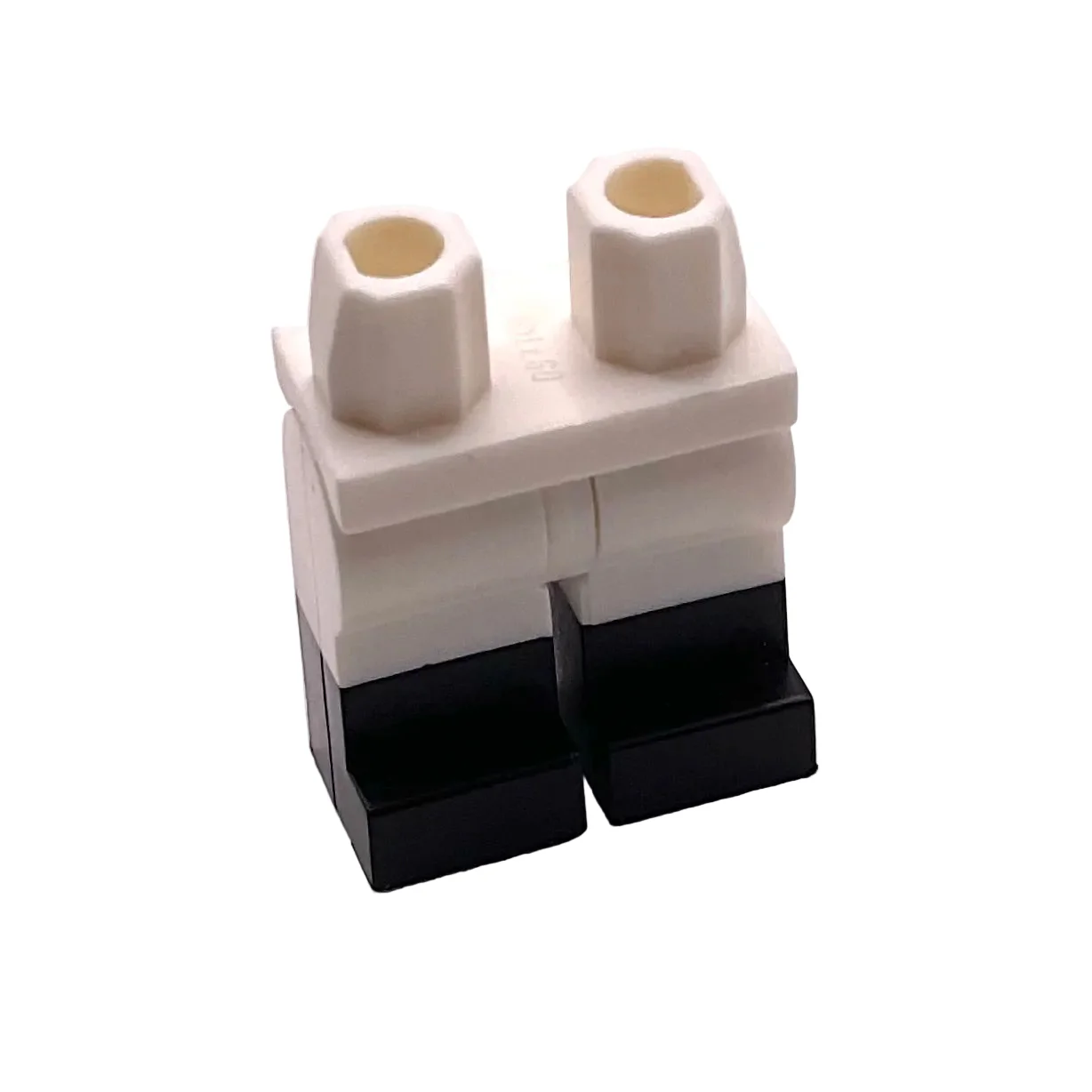 Minifigure Legs with Molded Black Lower Legs/Boots Pattern, Part# 970c00pb0411 - Image 2