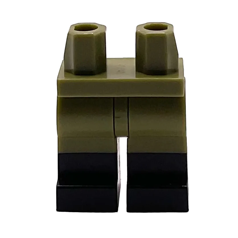 Minifigure Legs with Molded Black Lower Legs/Boots Pattern, Part# 970c00pb0411 - Image 3