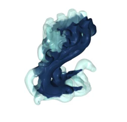 Minifigure Pedestal Ghost/Smoke with Marbled Dark Blue Pattern, Part# 65227pb03