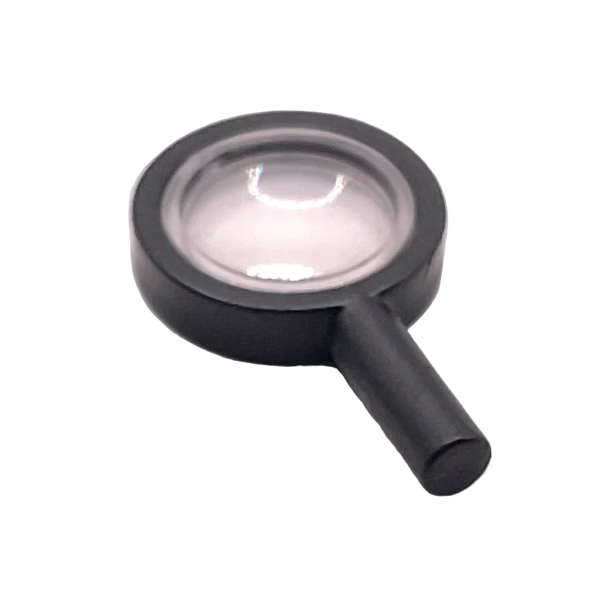 Minifigure, Utensil Magnifying Glass with Removable Trans-Clear Lens, Part# 90463c01 - Image 2