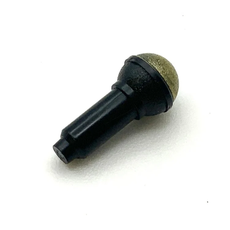 Minifigure Utensil, Microphone with Gold Top Half Screen Pattern, Part# 90370pb03