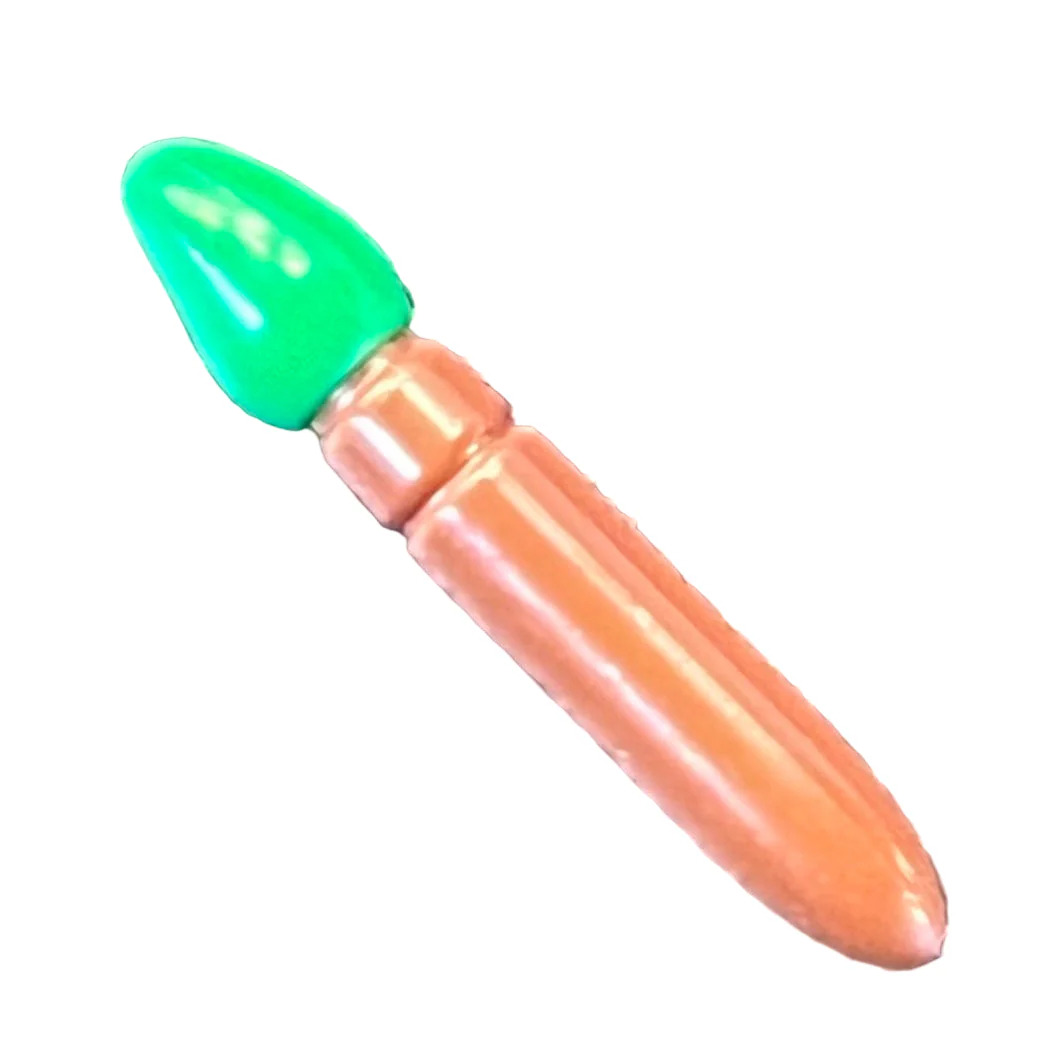 Minifigure, Utensil Paint Brush with Molded Green Bristles Pattern, Part# 93552pb04