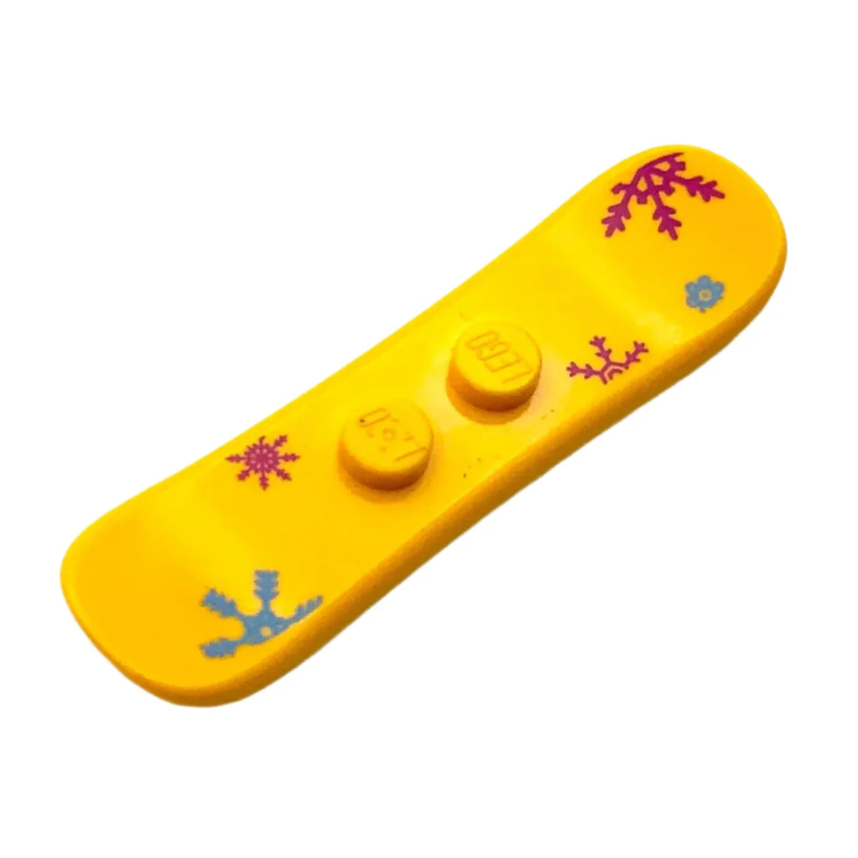 Minifigure Utensil, Snowboard Small with Snowflake Pattern, Part #93218pb06