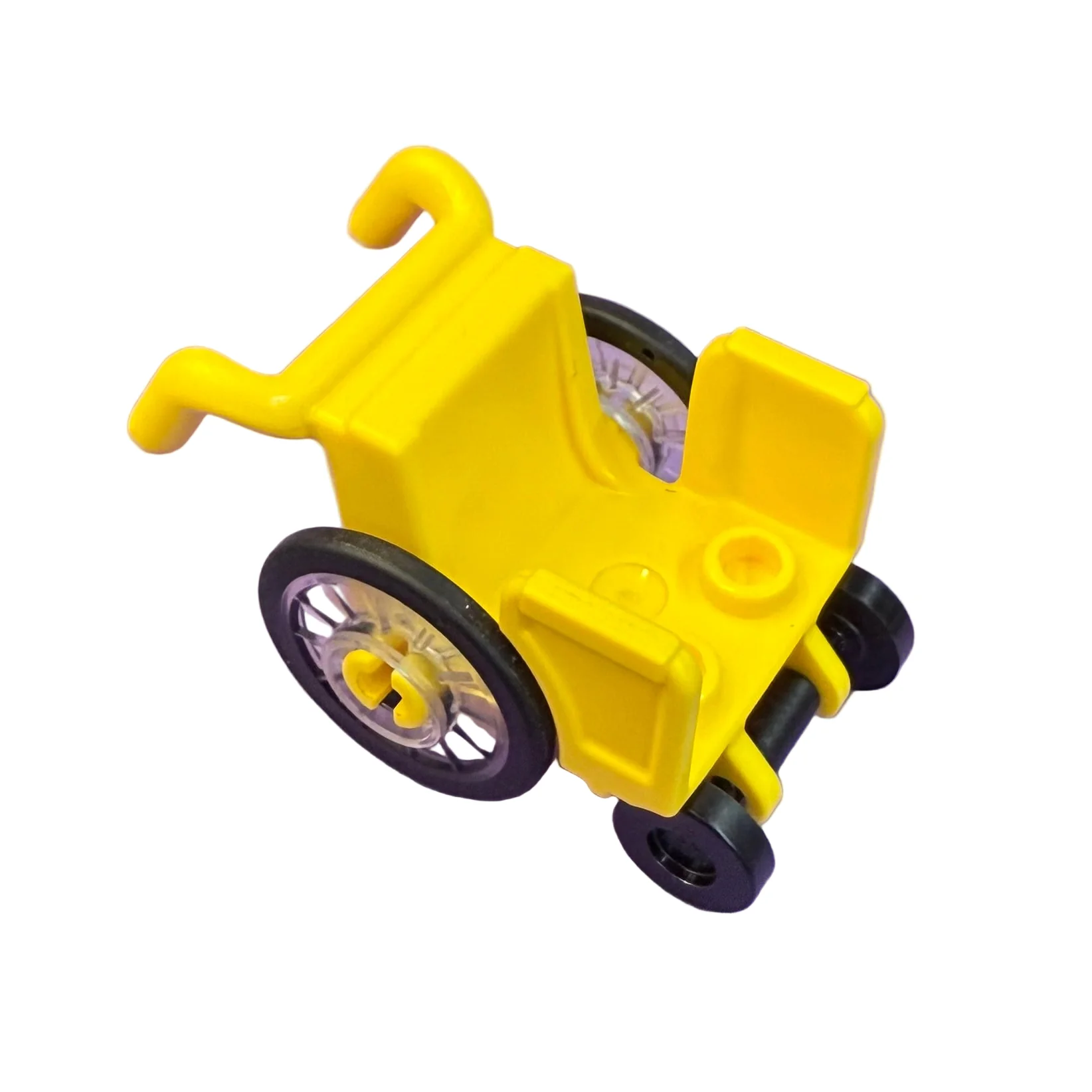 Minifigure, Utensil Wheelchair with Open Sides and High Arm Rests with Wheels, Part# 80440c01 - Image 3