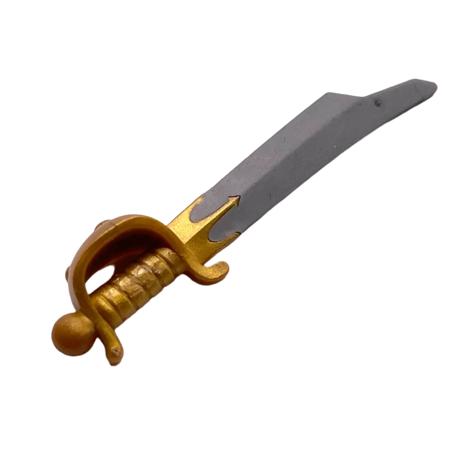 Minifigure, Weapon Sword, Cutlass Elaborate with Molded Pearl Gold Handle, Part# 95350pb01
