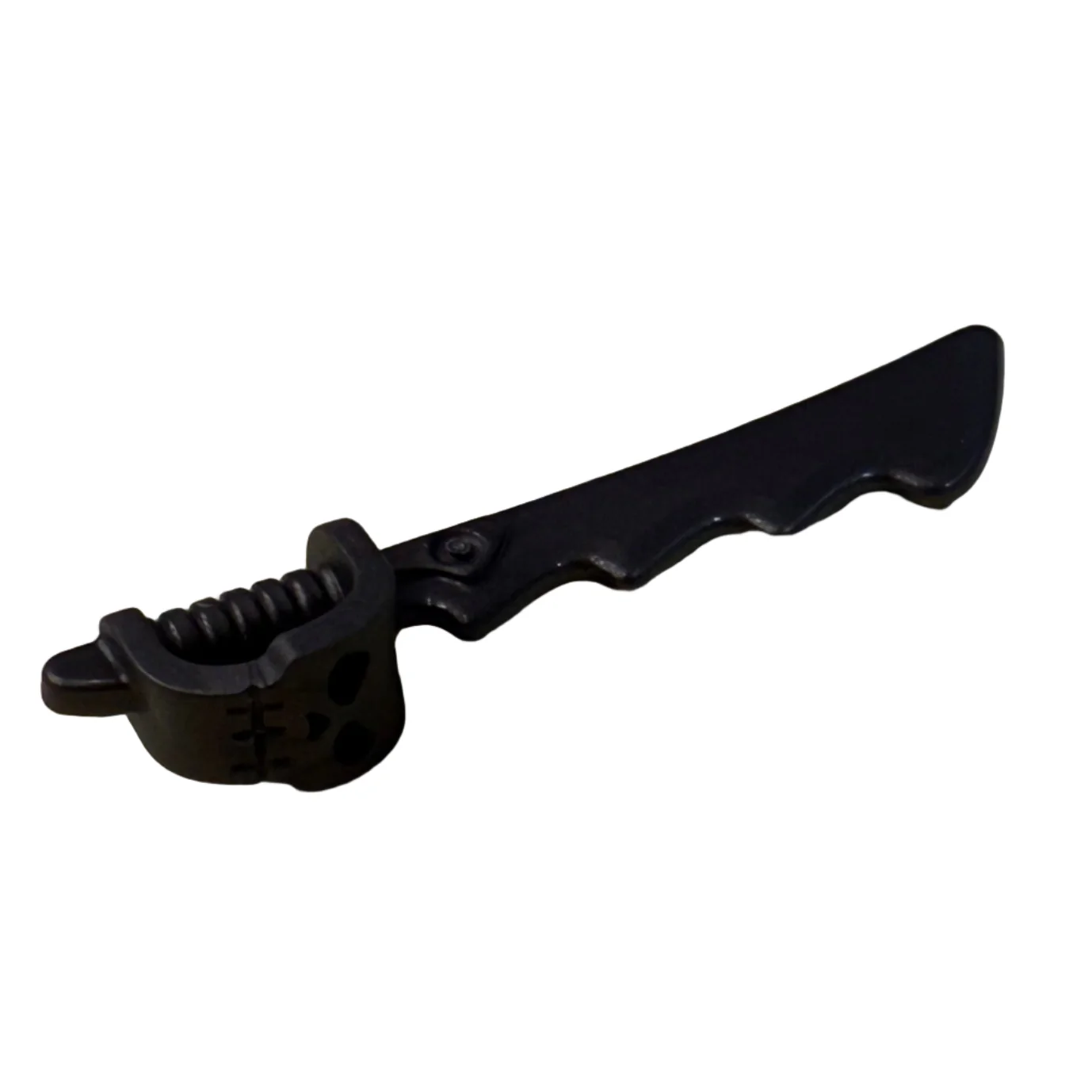 Minifigure Weapon Sword Cutlass Serrated with Skull Hand Guard, Part# 23984