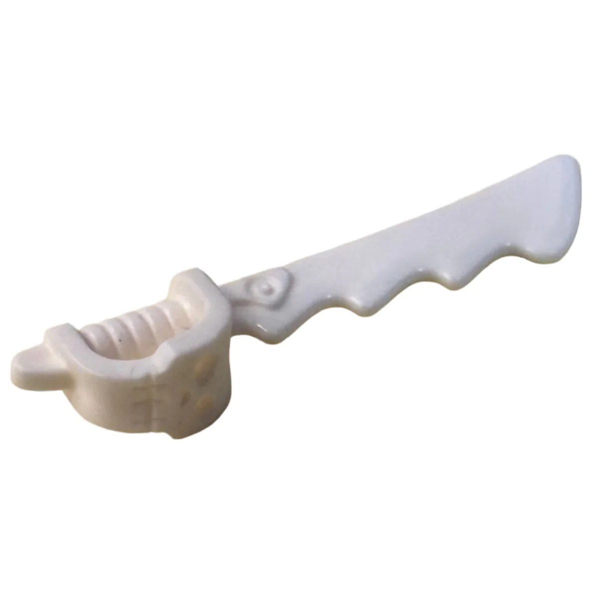 Minifigure Weapon Sword Cutlass Serrated with Skull Hand Guard, Part# 23984 - Image 2