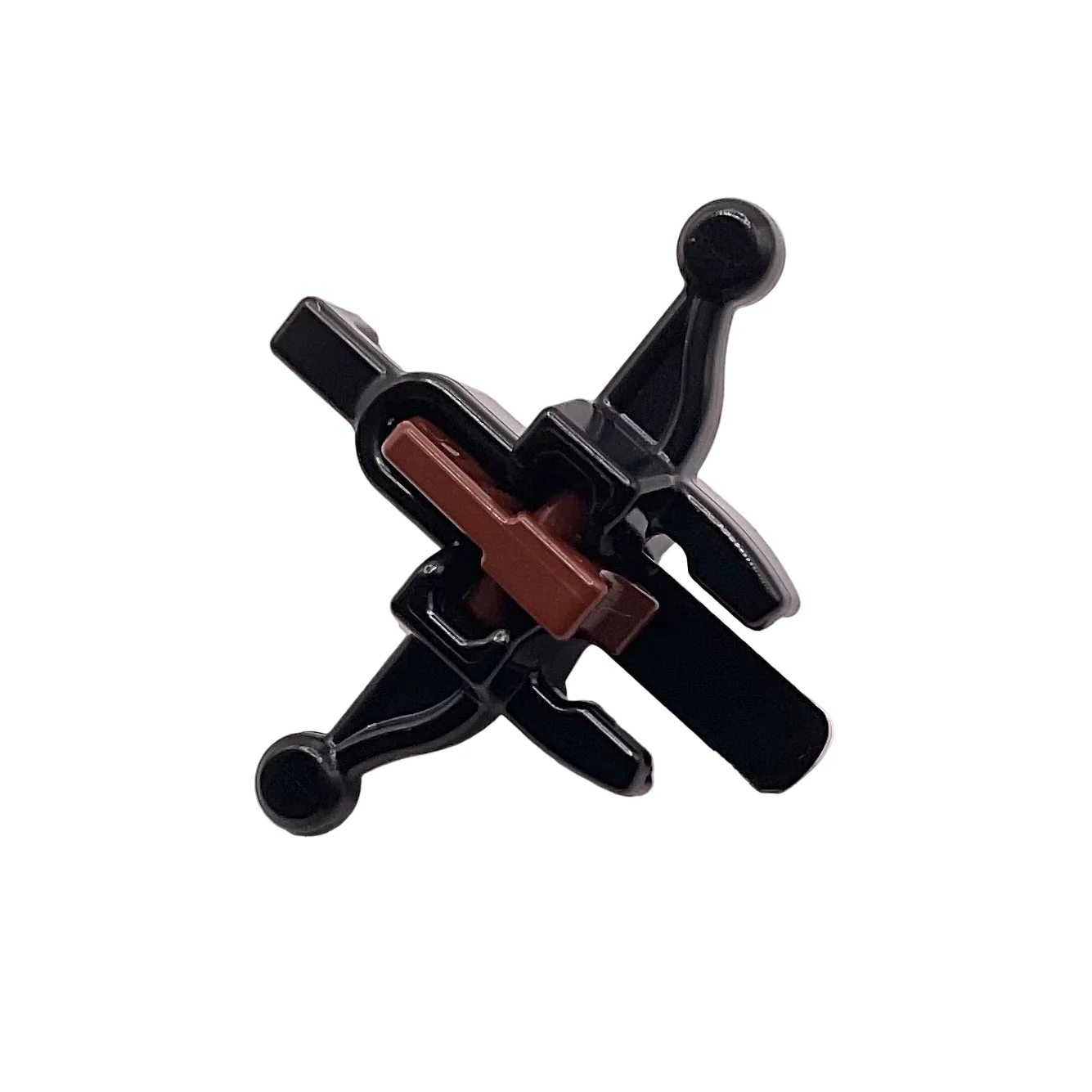 Minifigure Weapon, Wookie Crossbow with Mini Blaster with Reddish Brown Trigger, Part# 20105c02 - Image 2