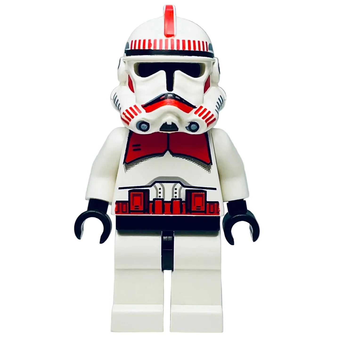 MISPRINT Clone Shock Trooper, Coruscant Guard (Phase 2) - Black Head , sw0091, LEGO® Star Wars Minifigure