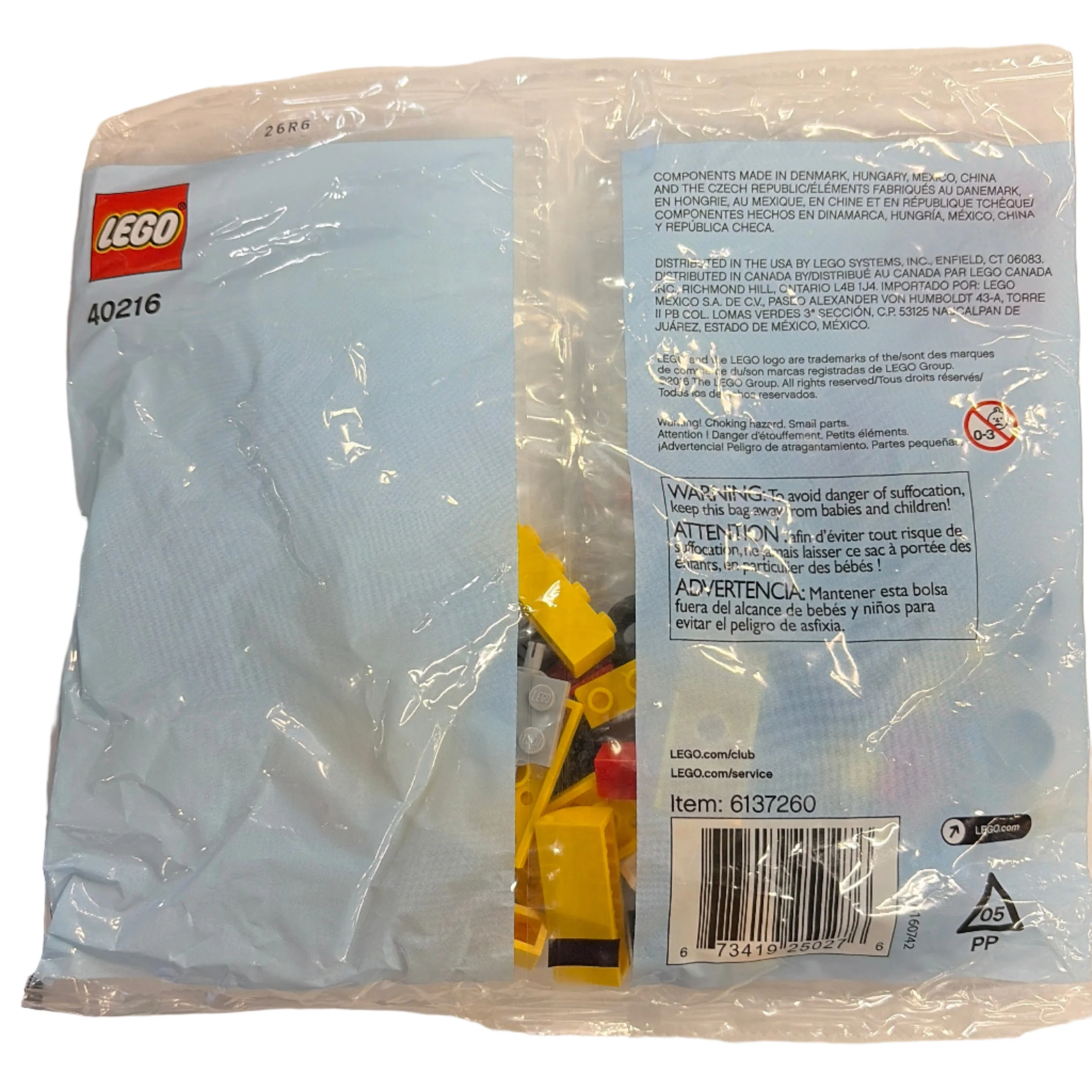 Monthly Mini Model Build Set - 2016 09 September, School Bus polybag, 40216 - Image 2