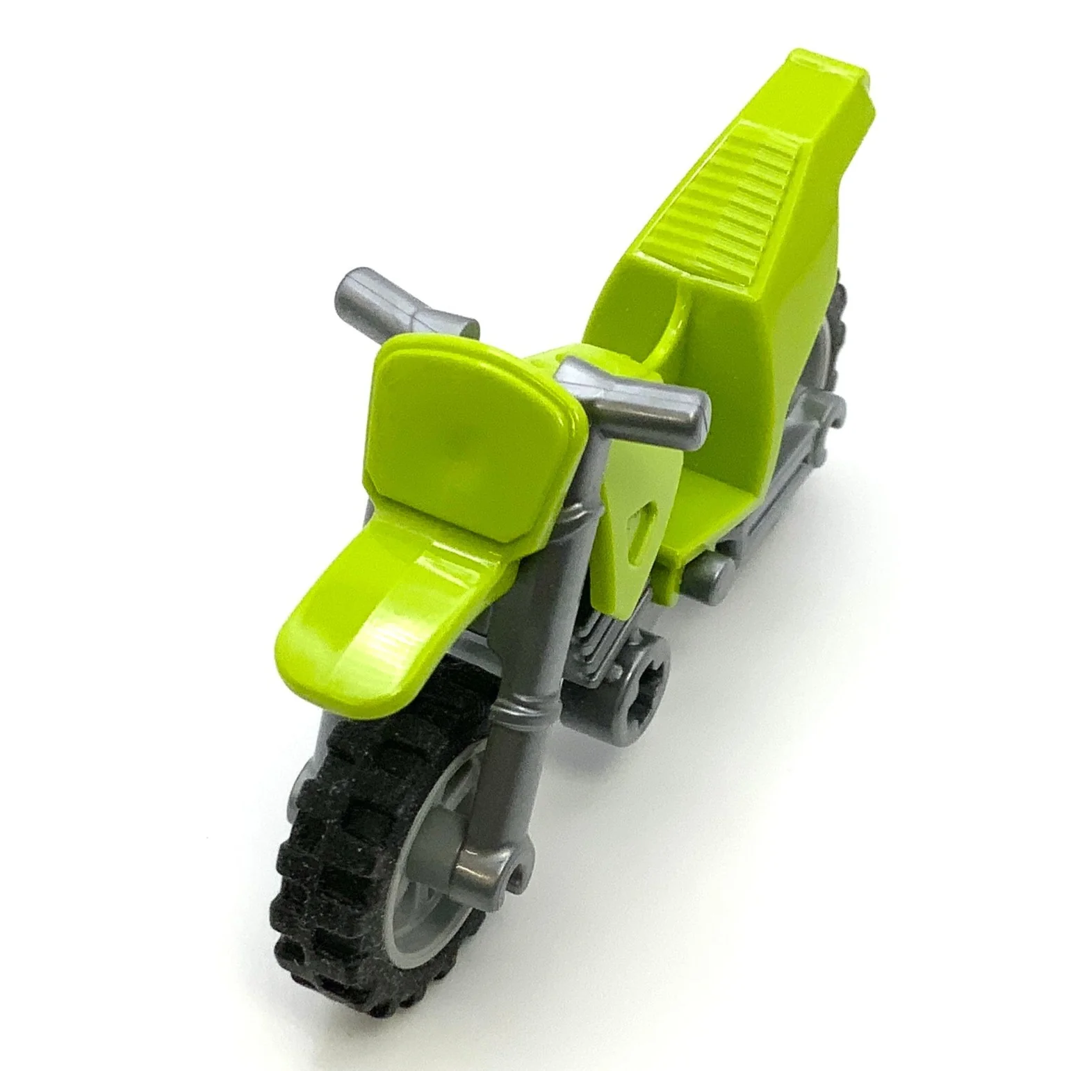 Motorcycle Dirt Bike with Flat Silver Chassis and Light Bluish Gray Wheels, Part# 50860c05 - Image 2
