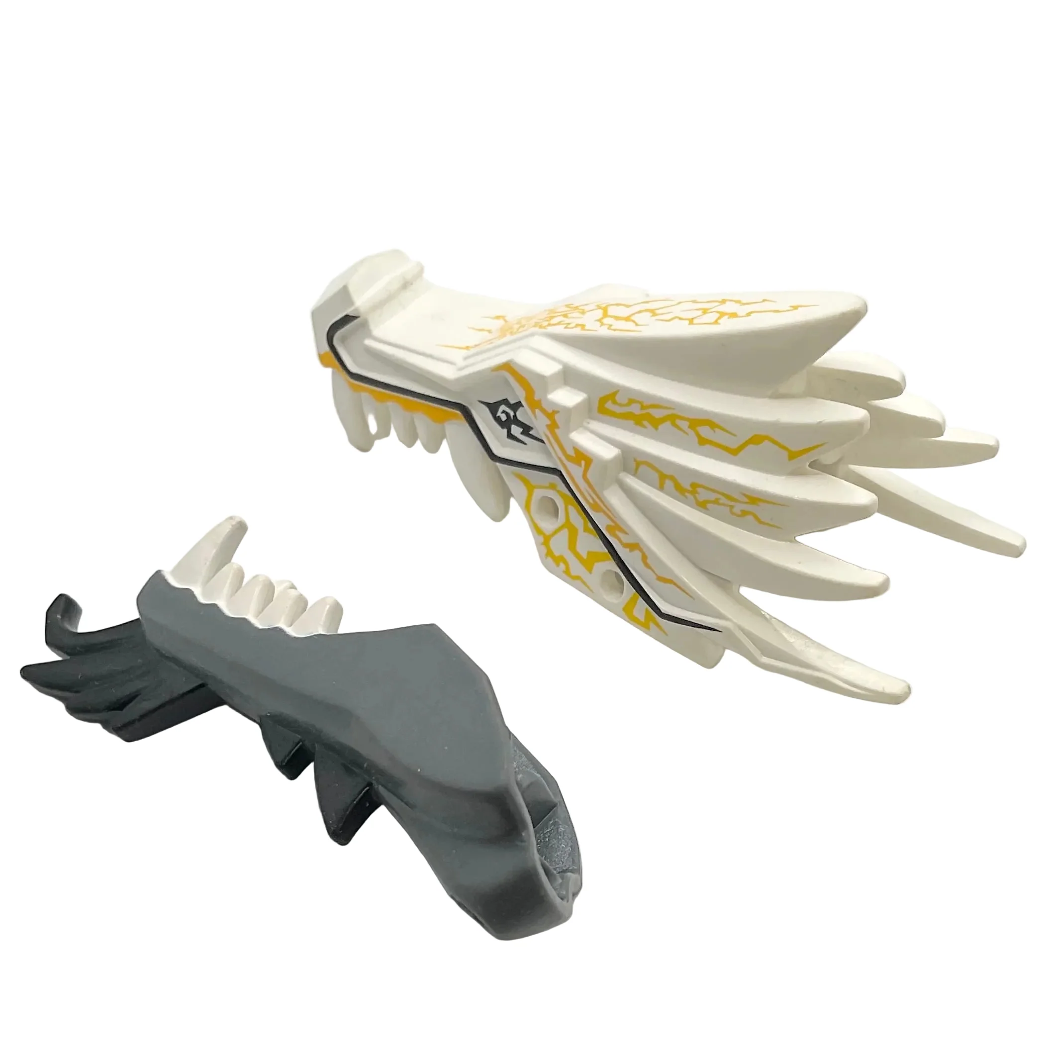 Ninjago Lightning Ultra Dragon Head Jaw Upper and Lower, Part# 93070pb06 + 93072pb04