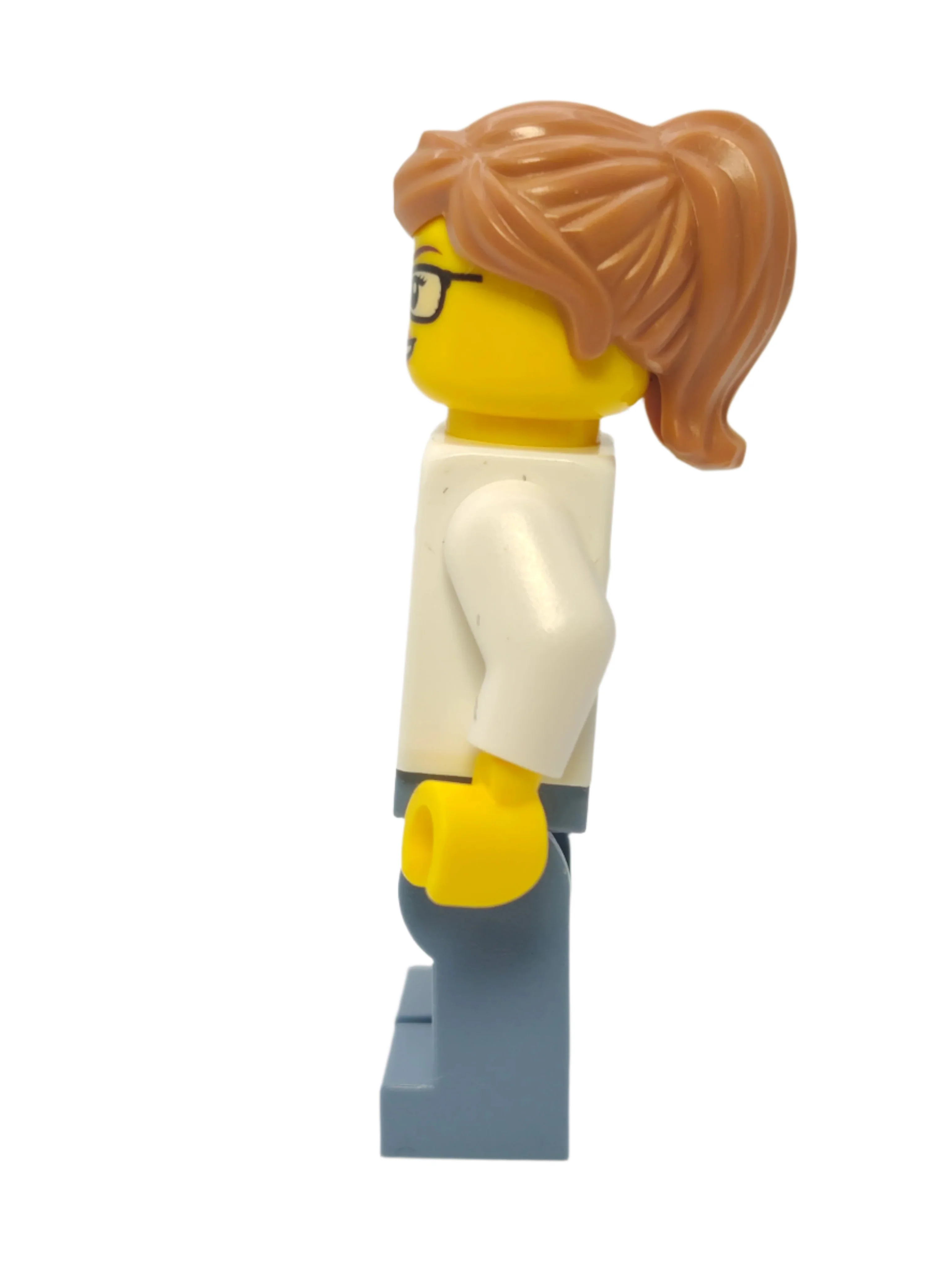 Ocean Researcher - White Jacket with Glasses and Medium Nougat Hair, cty1167 - Image 2