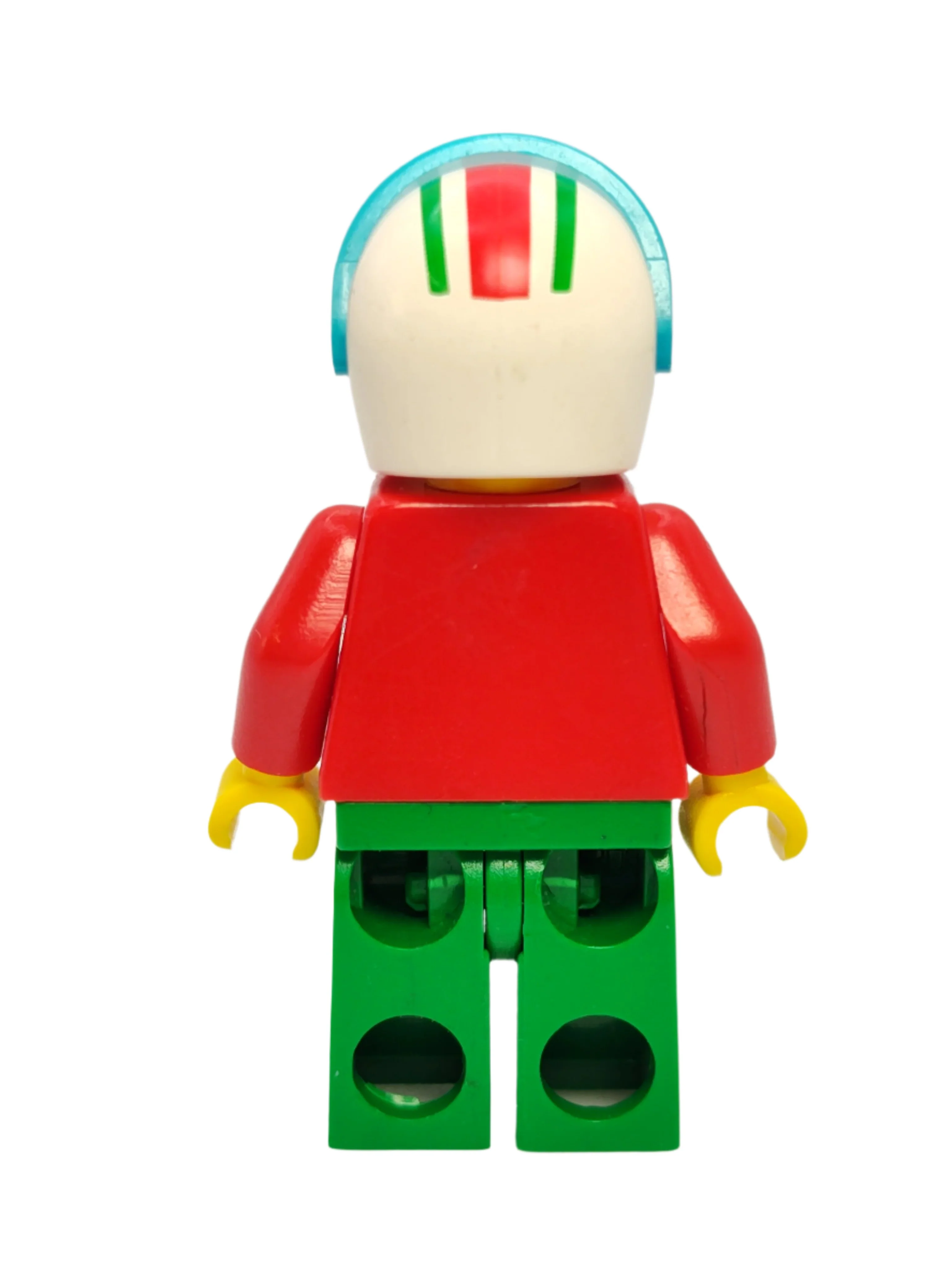 Octan - Racing White Red/Green Striped Helmet, oct033 - Image 3