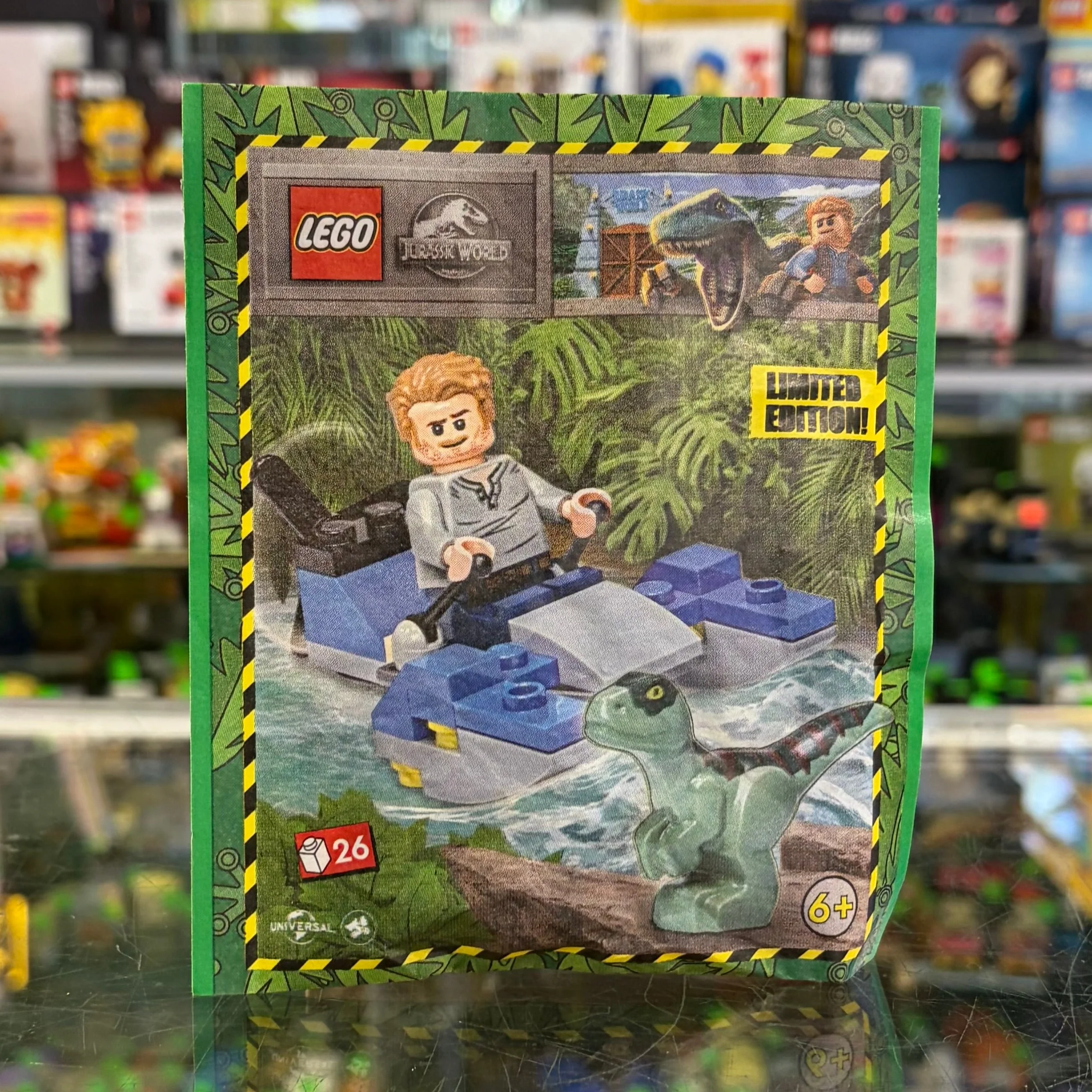 Owen with Swamp Speeder and Raptor paper bag, 122331-1