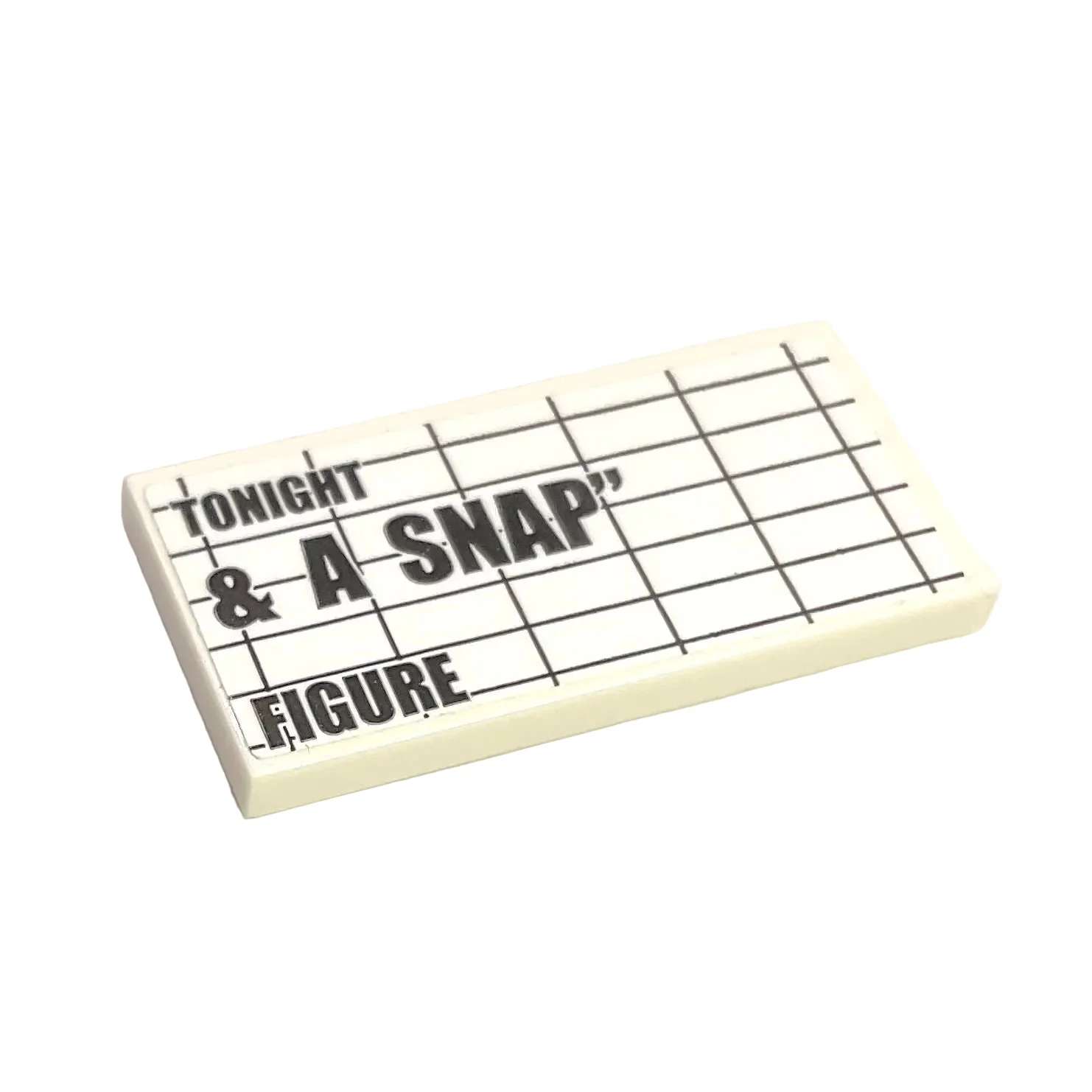Palace Cinema Tile 2 x 4 with Sticker 'TONIGHT & A SNAP" FIGURE', Part# 87079pb0117R