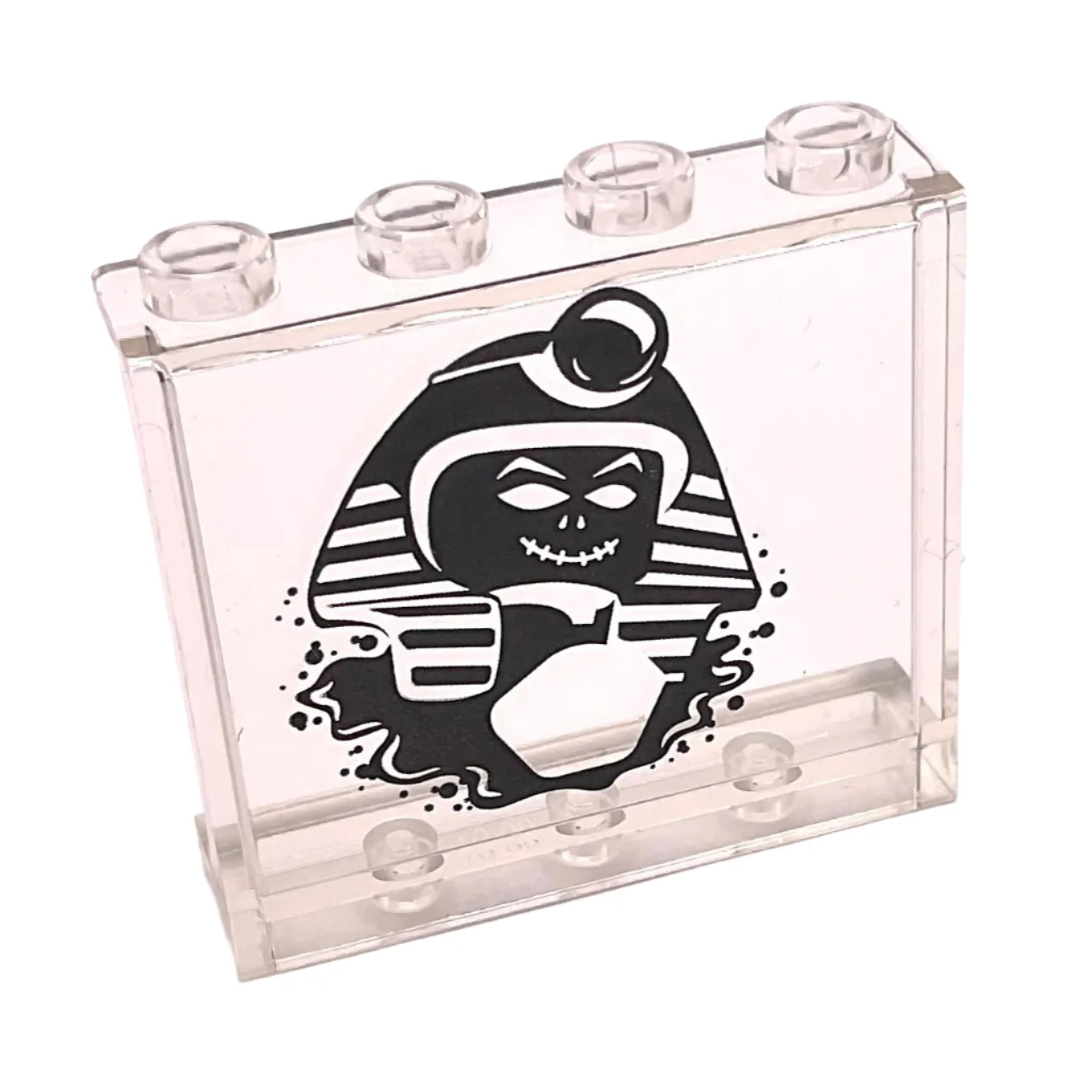 Panel 1 x 4 x 3 with Side Supports - Hollow Studs with Pharaoh Pattern, Part# 60581pb138