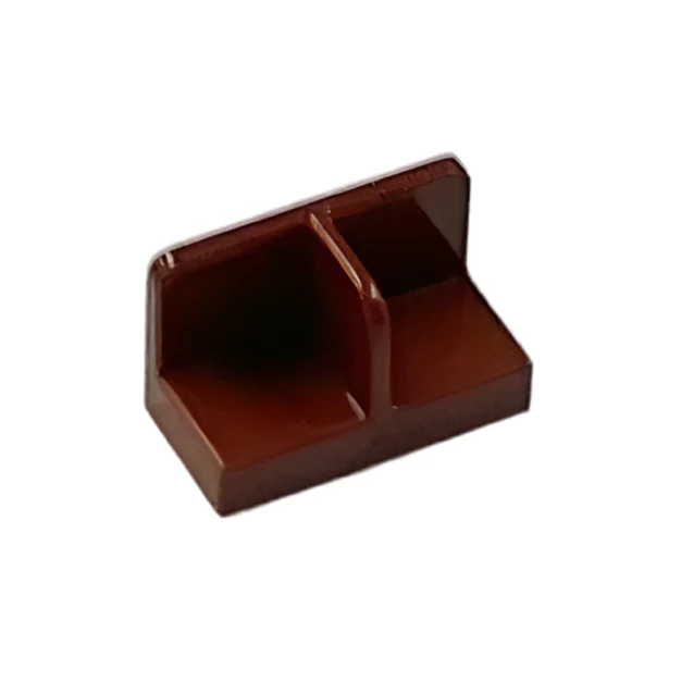 Panel 1x2x1 with Rounded Corners and Center Divider (Minifigure Stand), Part# 93095 - Image 6