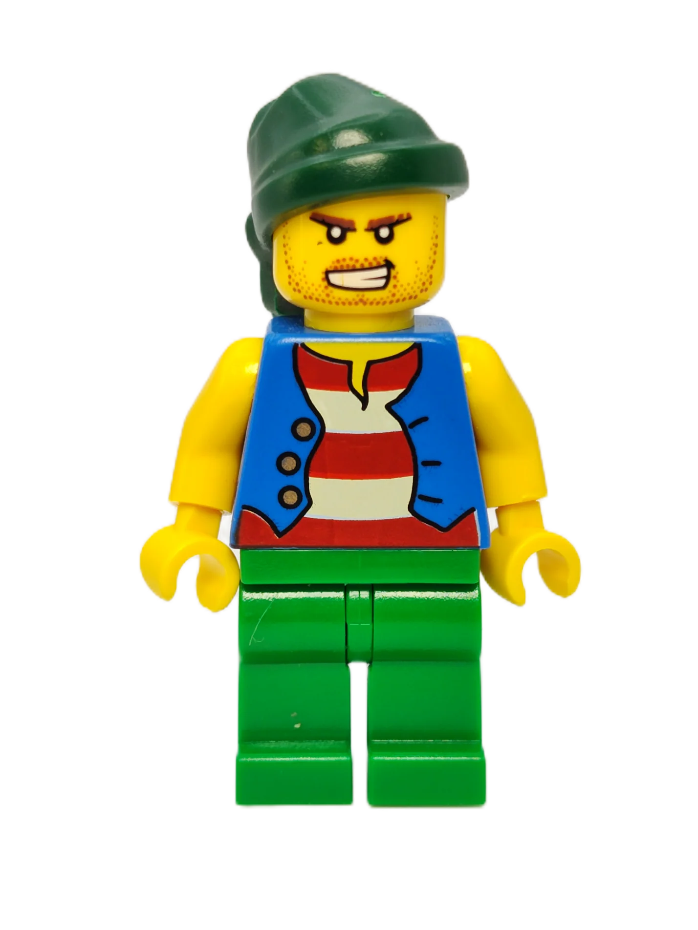 Pirate Blue Vest, Green Bandana, Bared Teeth, pi103