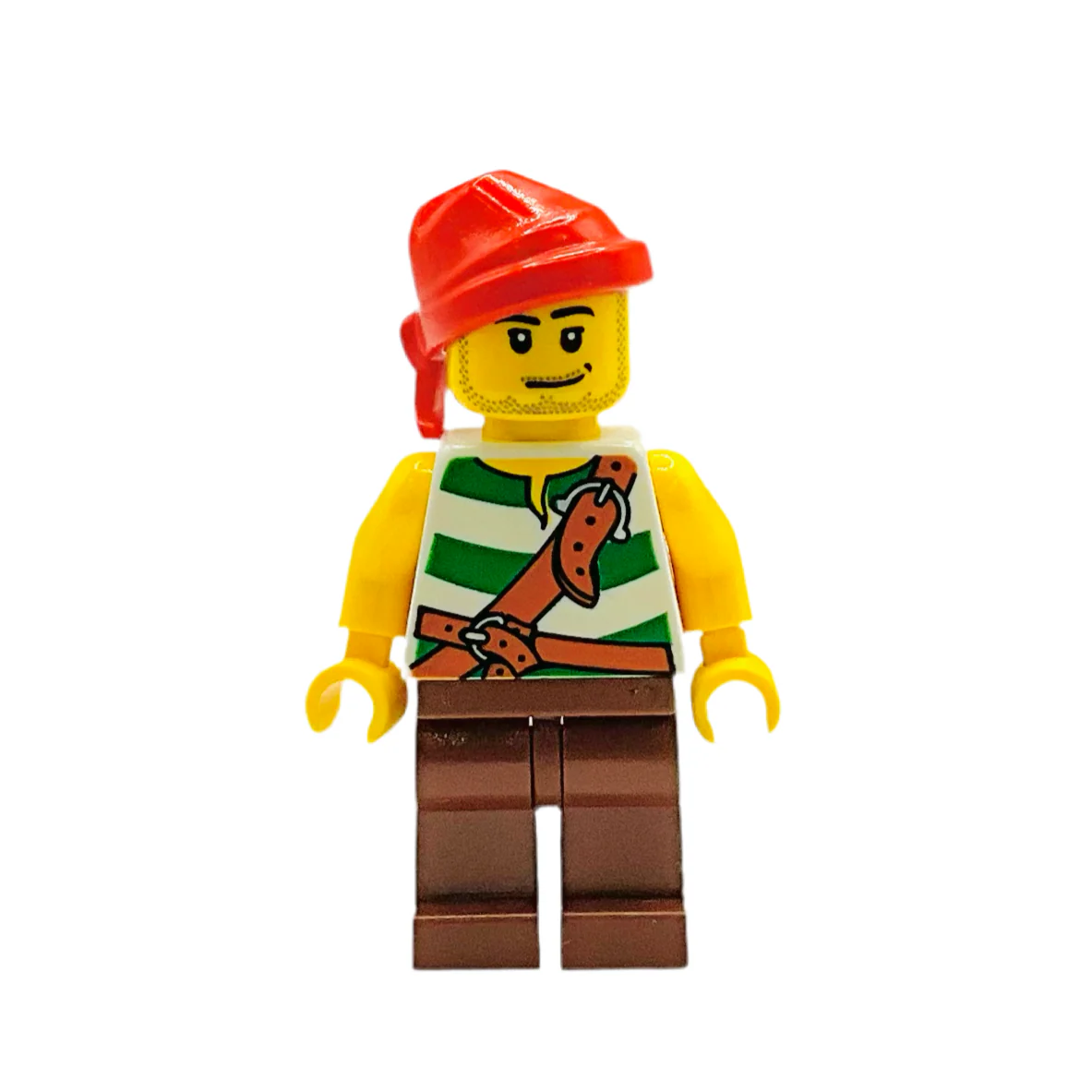 Pirate, Green Shirt W/ White Stripes, pi134