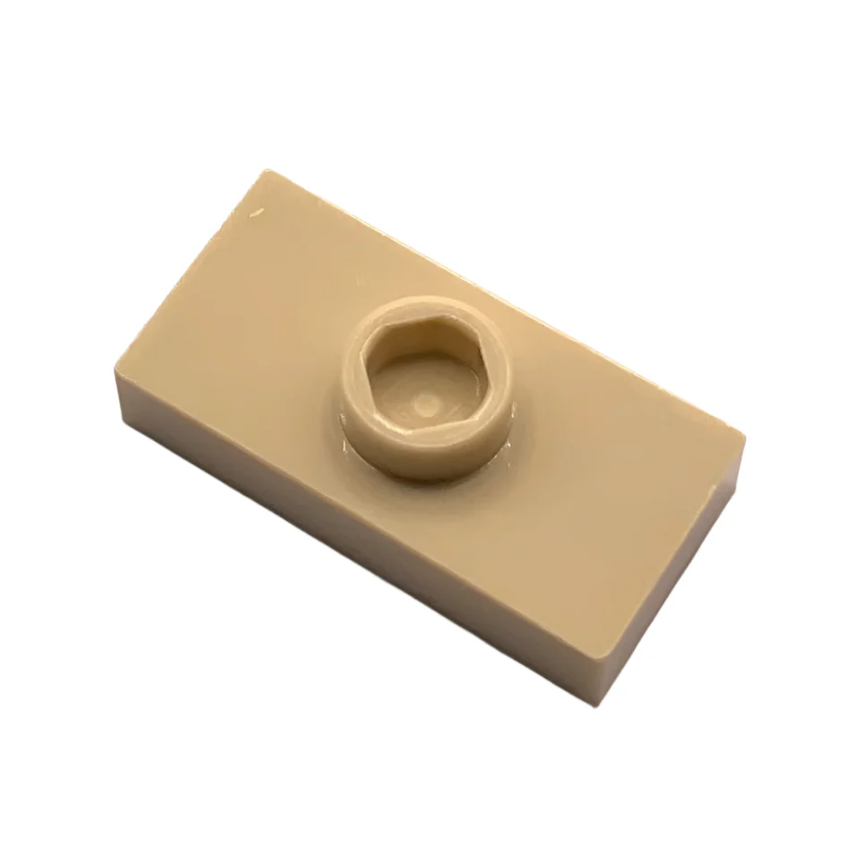 Plate, Modified 1x2 with 1 Stud without Groove (Jumper), Part# 3794a - Image 5