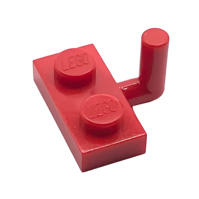 Plate, Modified 1x2 with Bar Arm Up (Horizontal Arm 5mm), Part# 4623b - Image 4