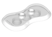 Plate, Modified 2x4 with 2 Studs and Curved Sides (Minifigure Stand), Part# 88000 - Image 2