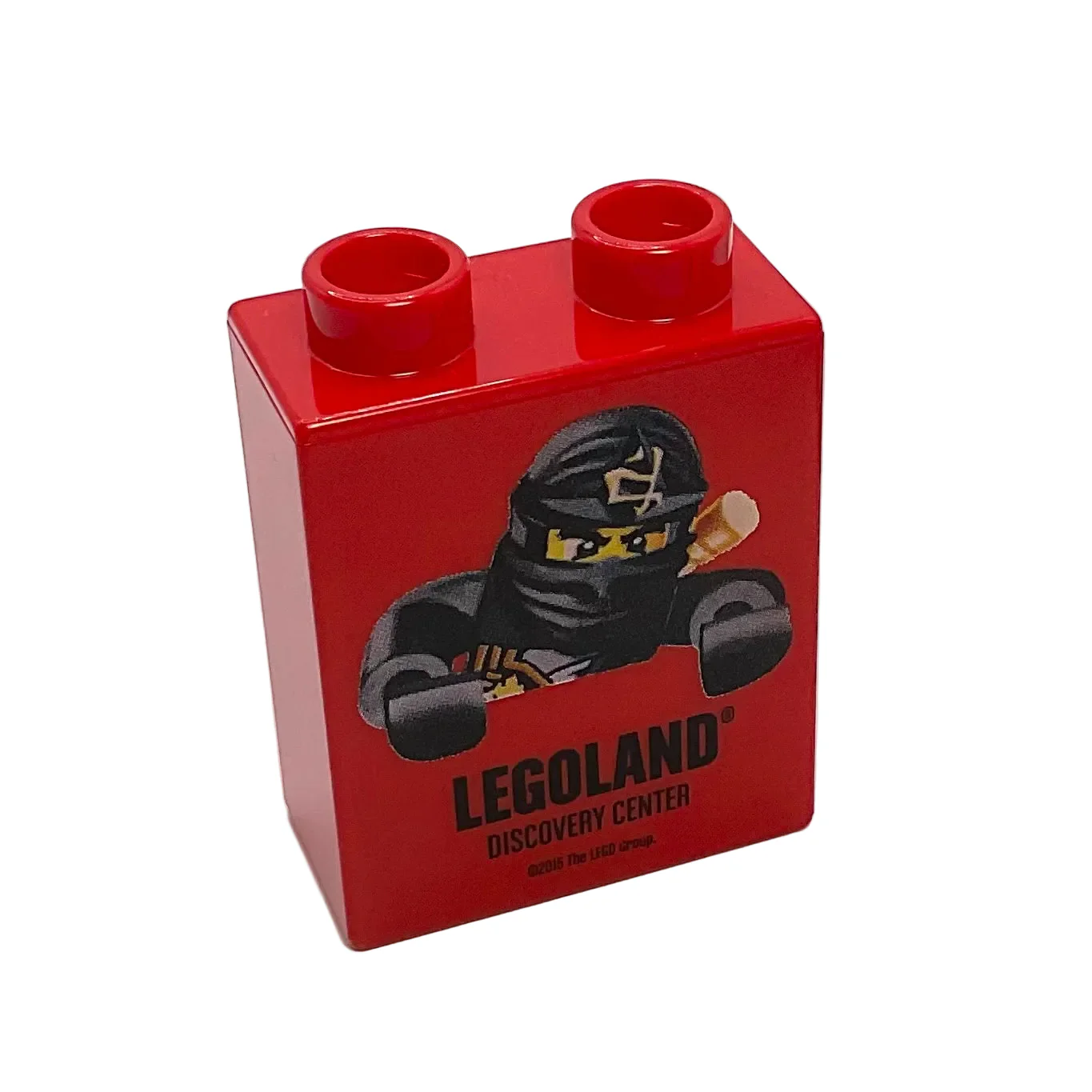 Promotional LEGOLAND® Discovery Center Ninjago Cole Duplo Brick 1 x 2 x 2, Part# 4066pb487