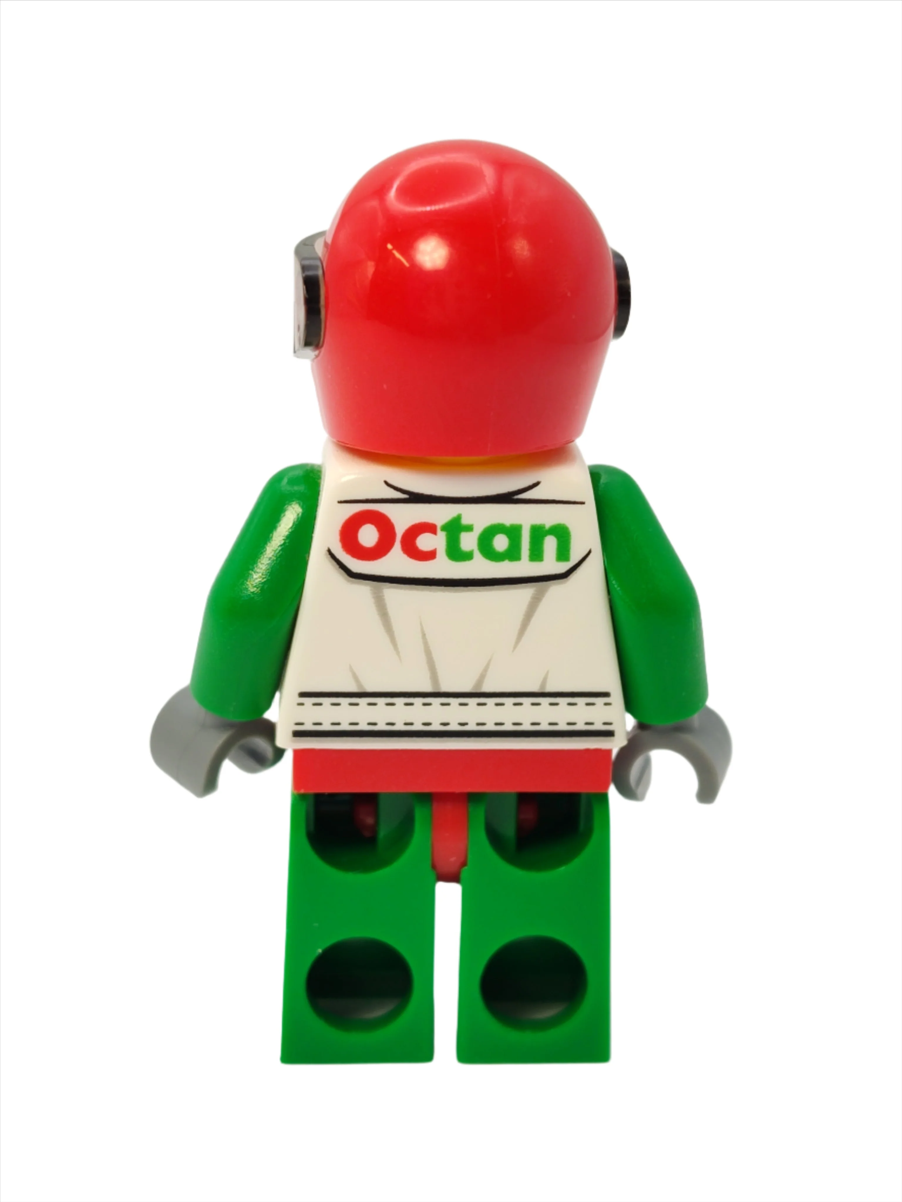 Race Car Driver - White Racing Suit with Octan Logo and Crooked Smile with Brown Dimple, cty0389a - Image 3