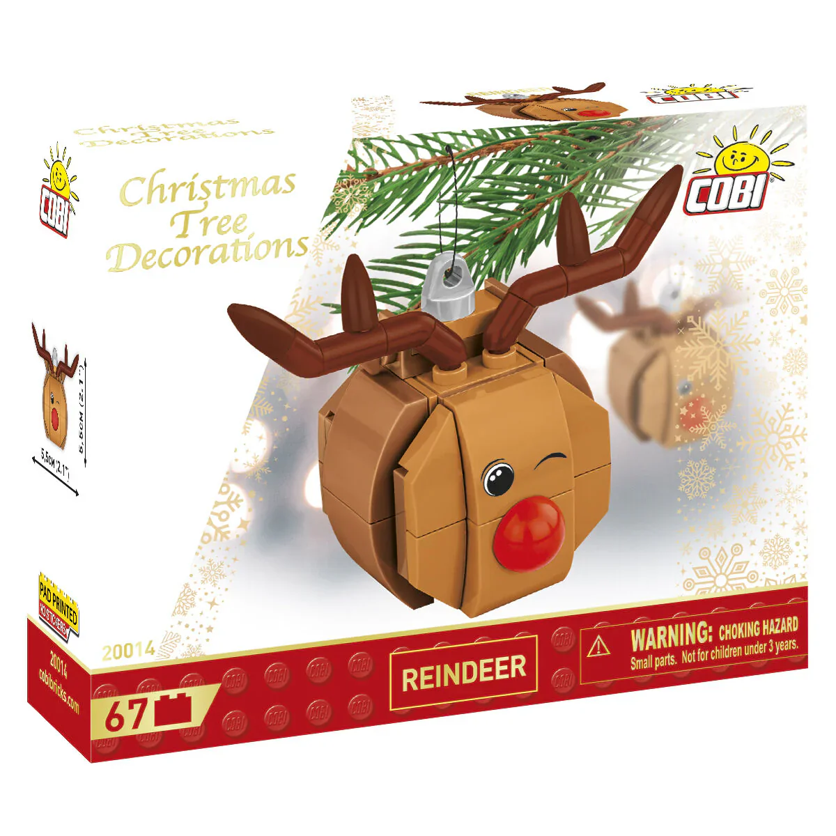 Reindeer Christmas Tree Ornament: Cobi Set #200014