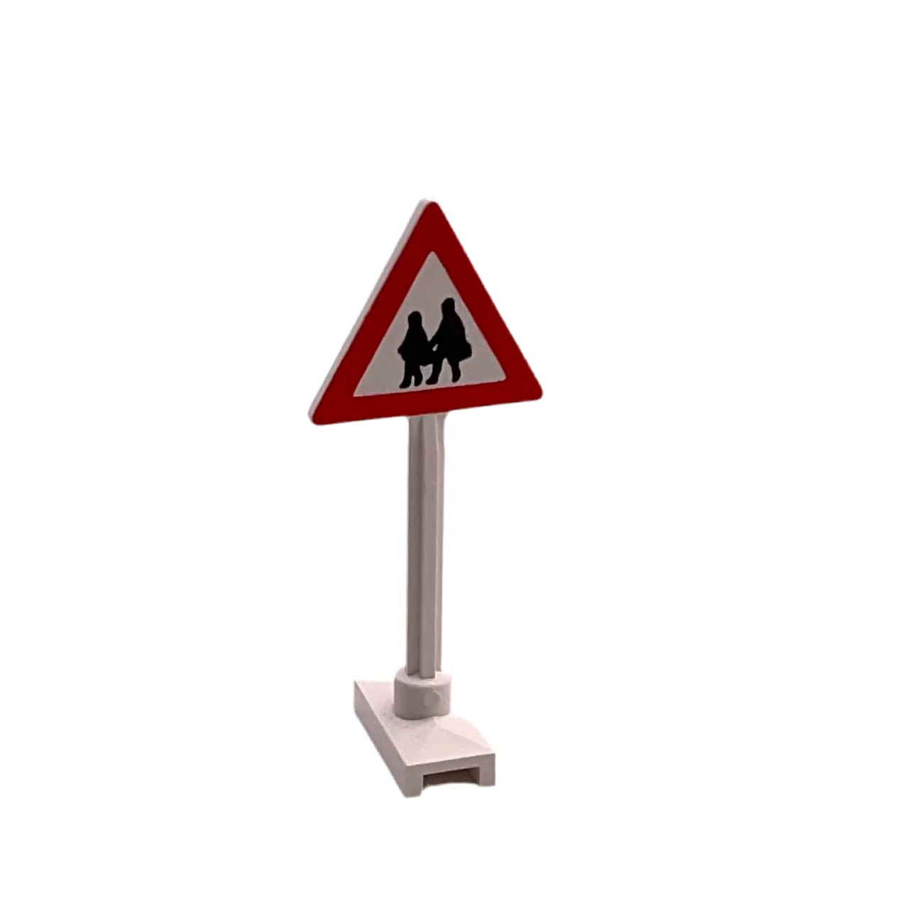 Road Sign Triangle with Pedestrian Crossing 2 People Pattern, Part# 649pb04