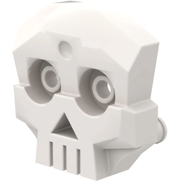 Rock Skull 1x4x3 Relief with Two Pins, Part# 47990 - Image 2
