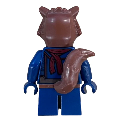 Rocket Raccoon - Dark Blue Outfit, Dark Red Scarf, Reddish Brown Head, sh1068 - LEGO® Marvel Minifigure - Image 2